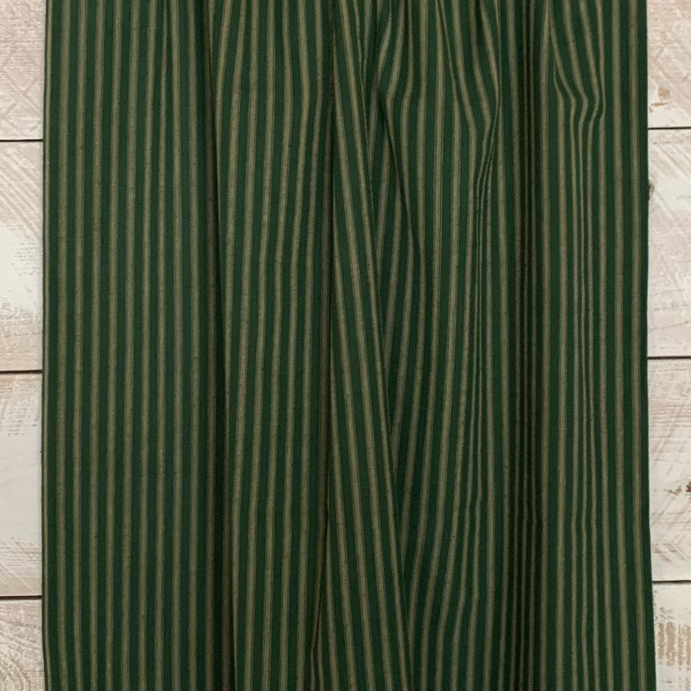 Green and Beige Stripe - Homespun Fabric - 47