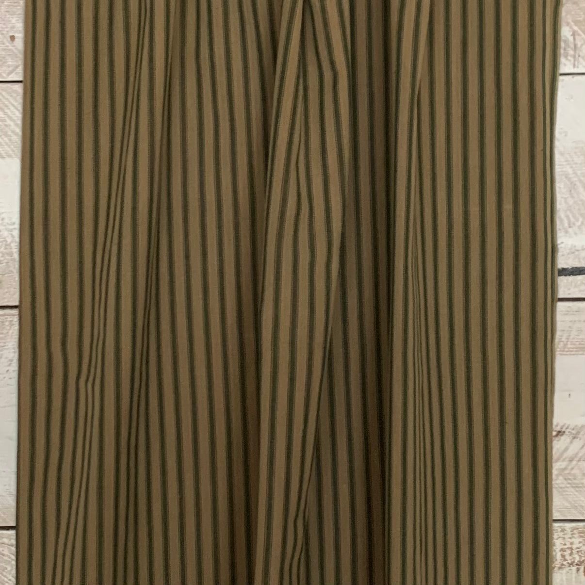 Beige and Green Stripe - Homespun Fabric - 46