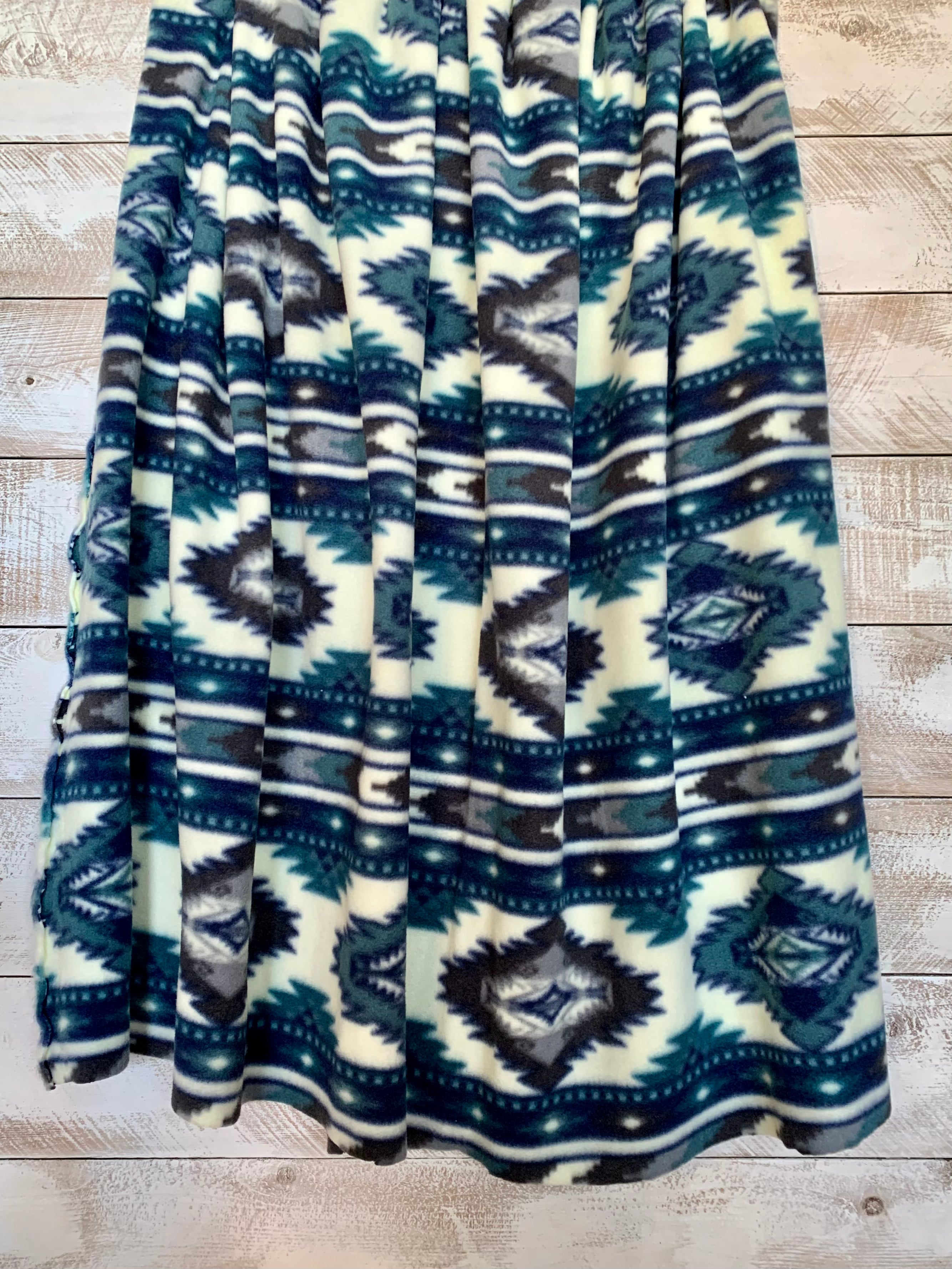 Tribal Winter Fleece - Southwest Stripe - Blue - 46441-3