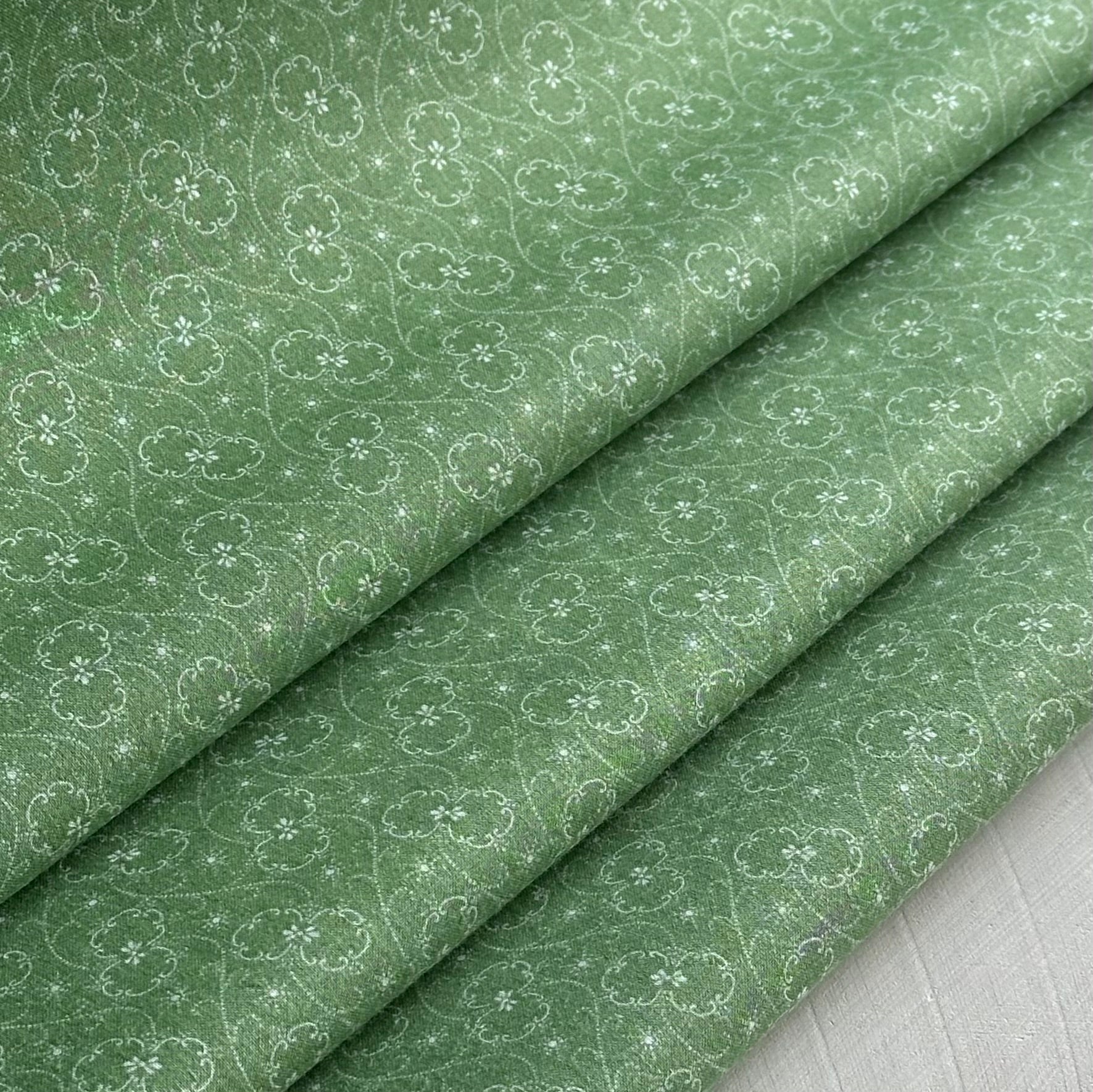 Lime Green - Antique Floral