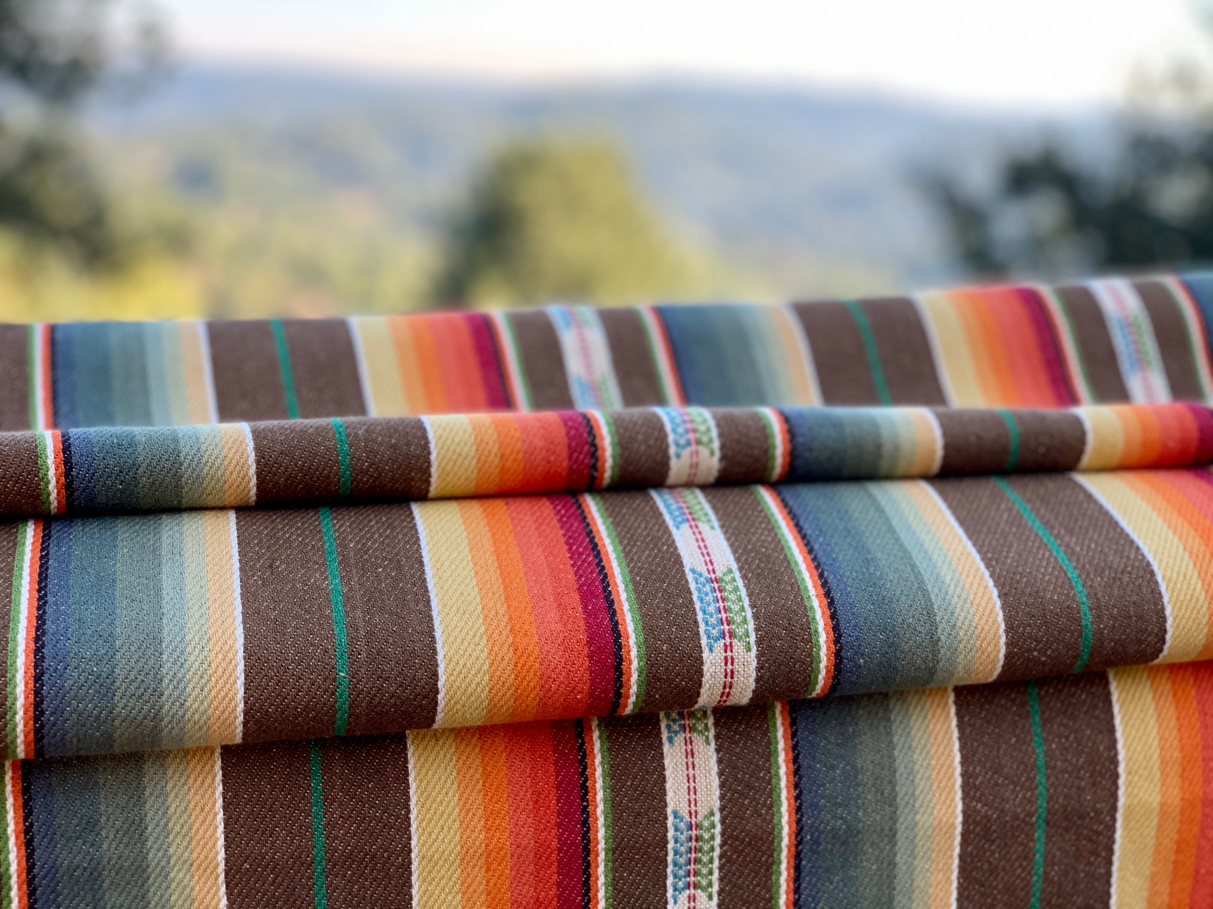 Santa Fe Collection - Serape Saddle Blanket Style Fabric - Brown
