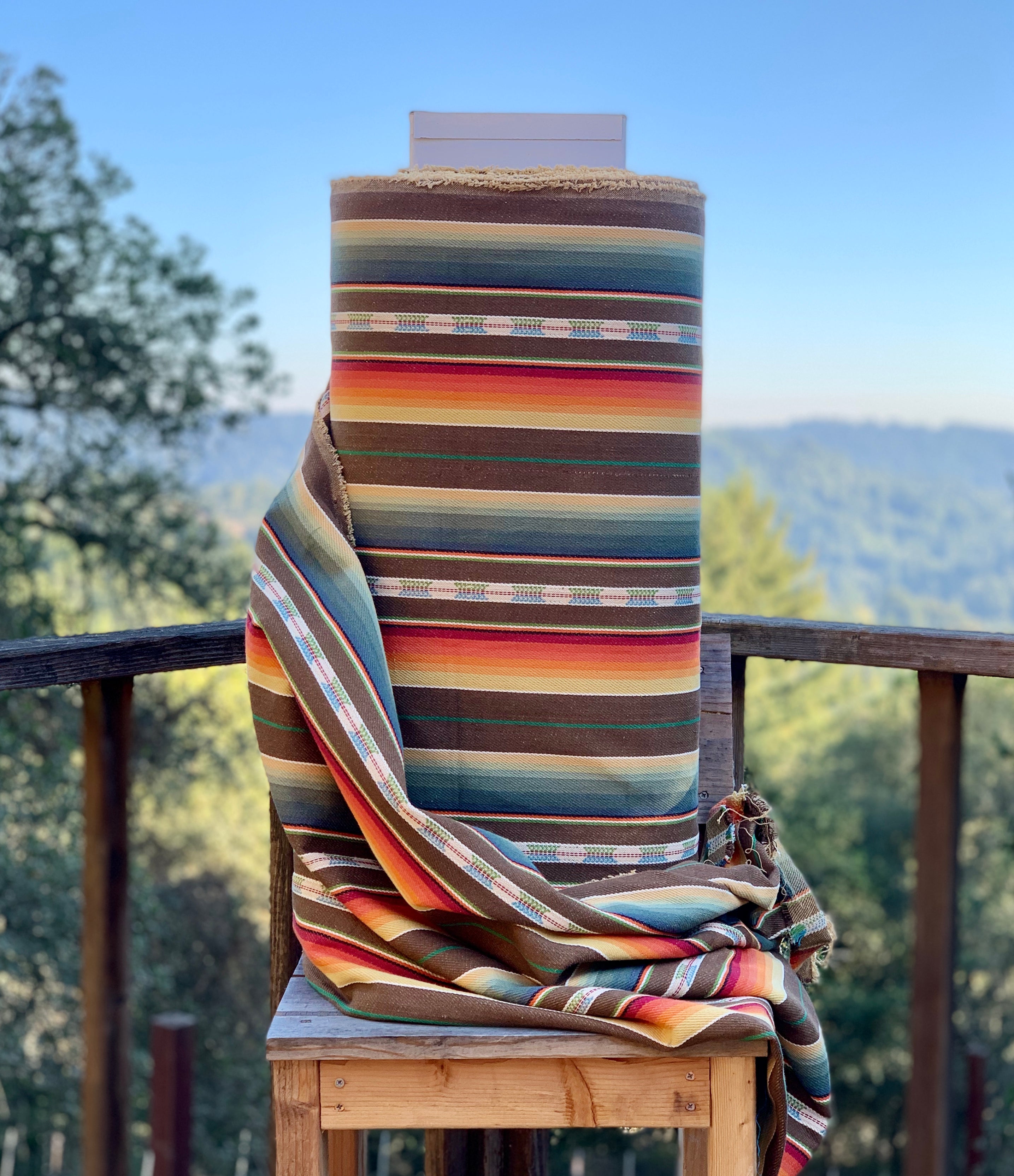 Santa Fe Collection - Serape Saddle Blanket Style Fabric - Brown