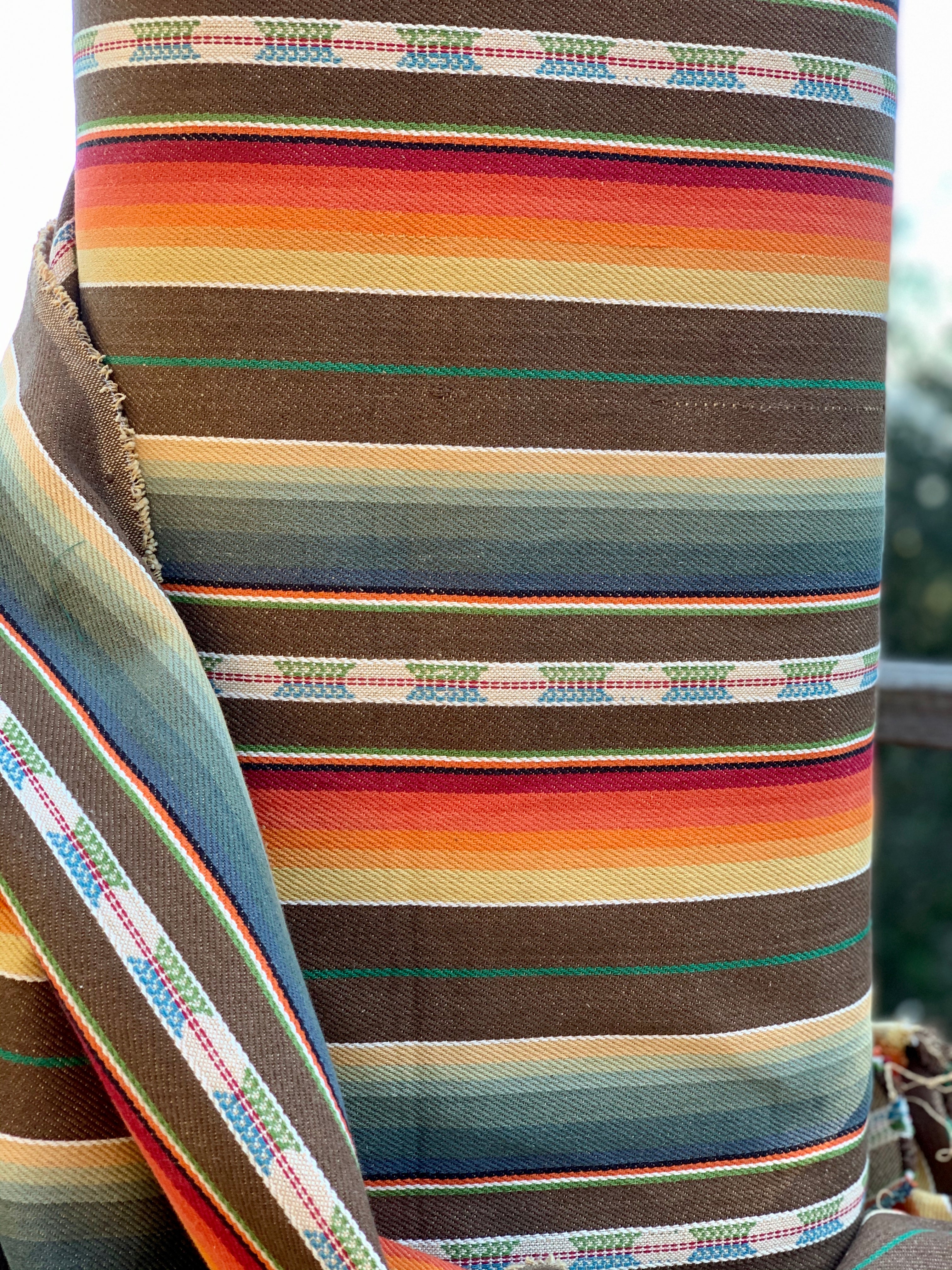 Santa Fe Collection - Serape Saddle Blanket Style Fabric - Brown