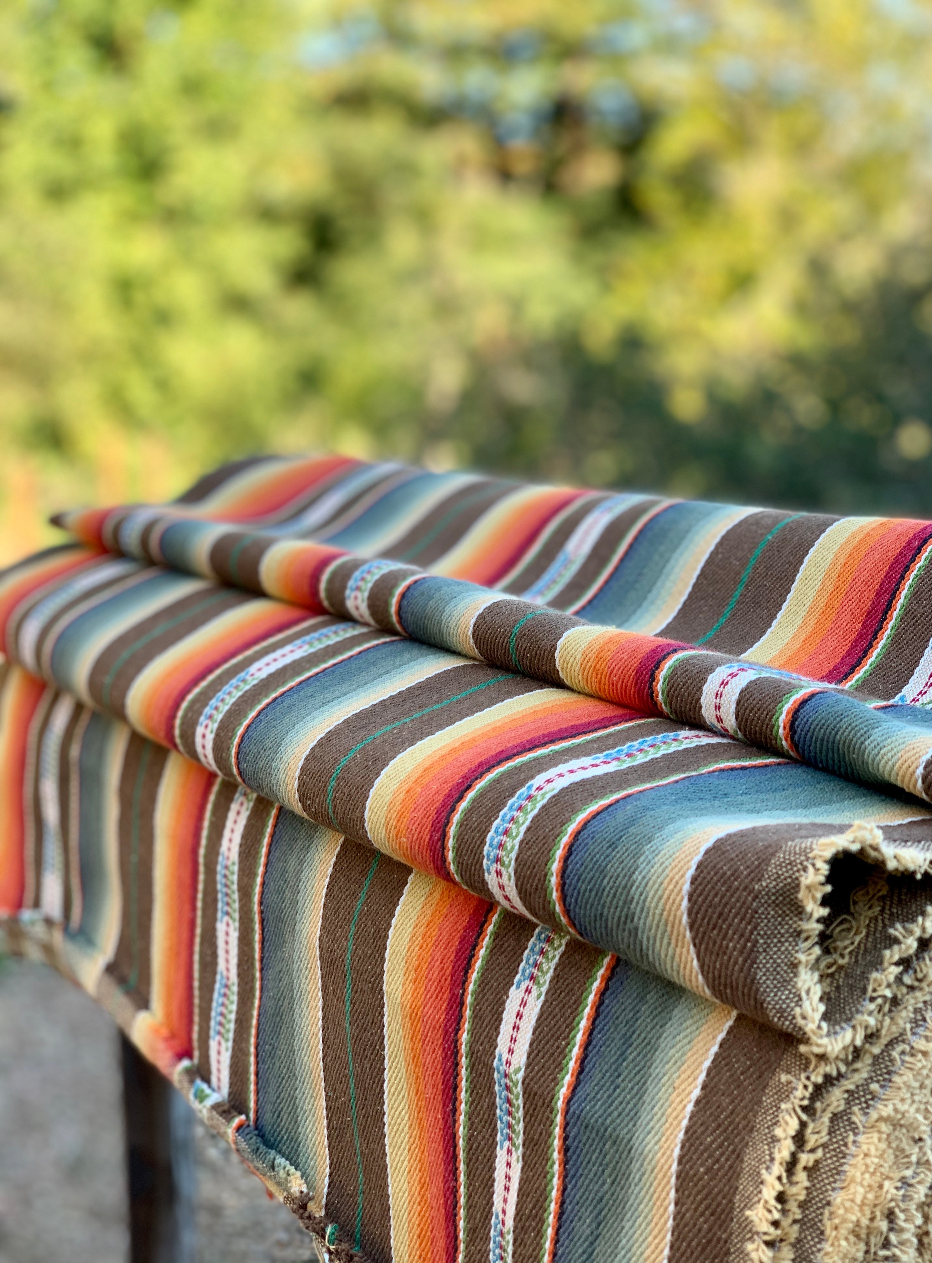 Santa Fe Collection - Serape Saddle Blanket Style Fabric - Brown