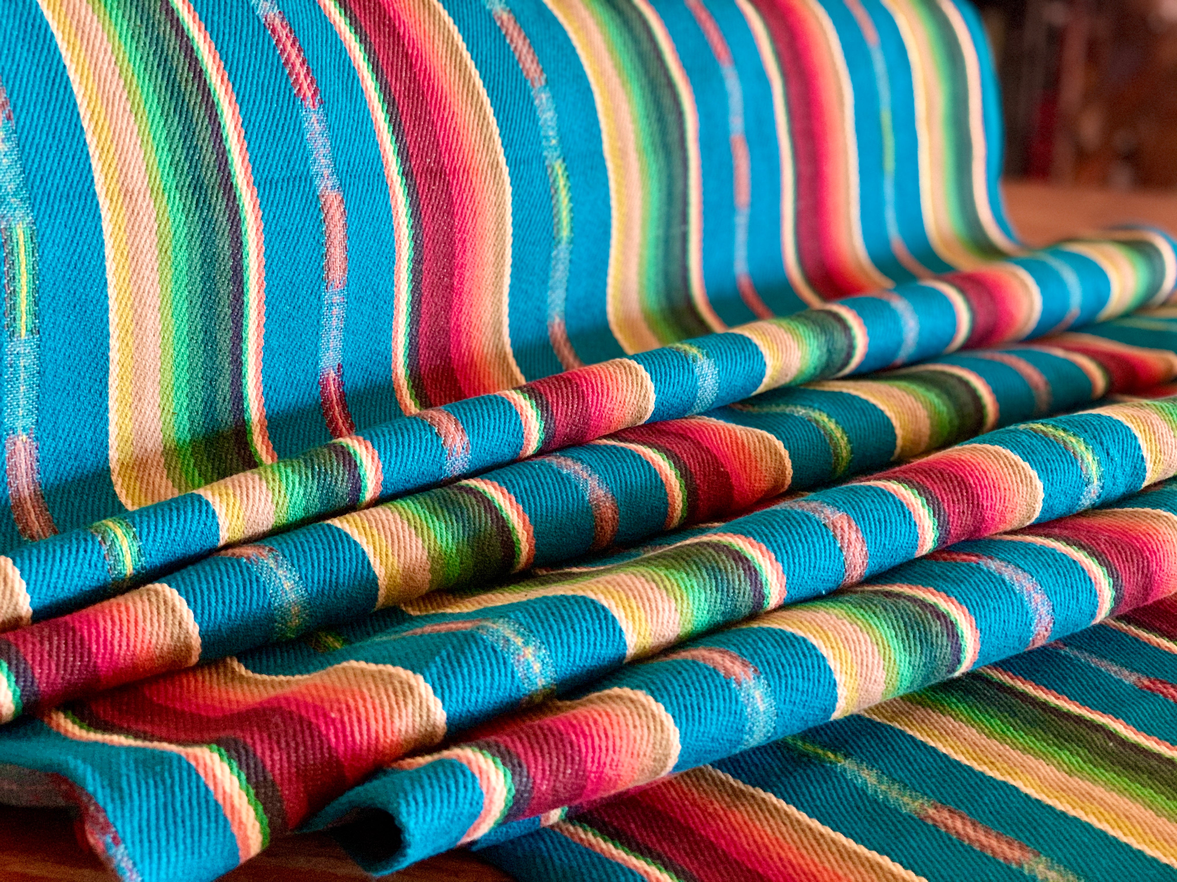 Santa Fe Collection - Serape Saddle Blanket Style Fabric - Blue