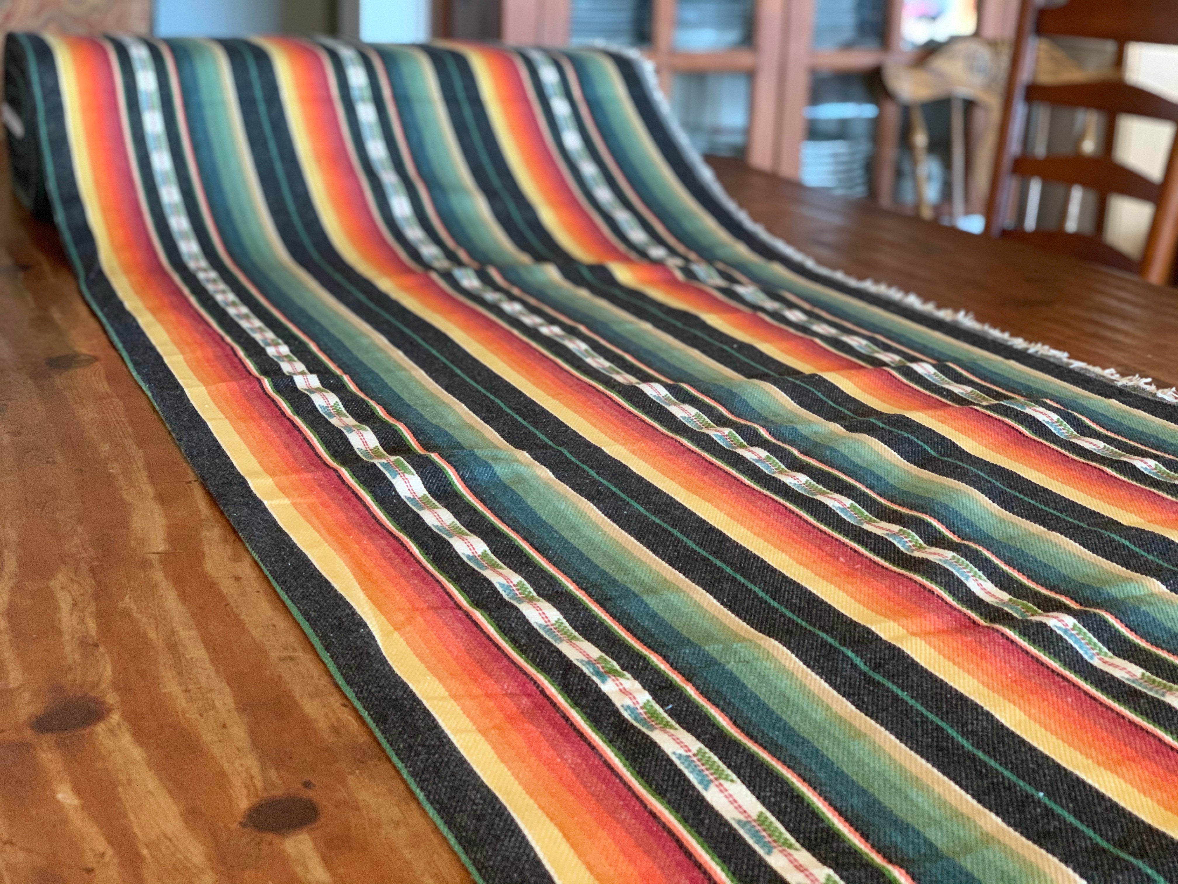 Santa Fe Collection - Serape Saddle Blanket Style Fabric - Black