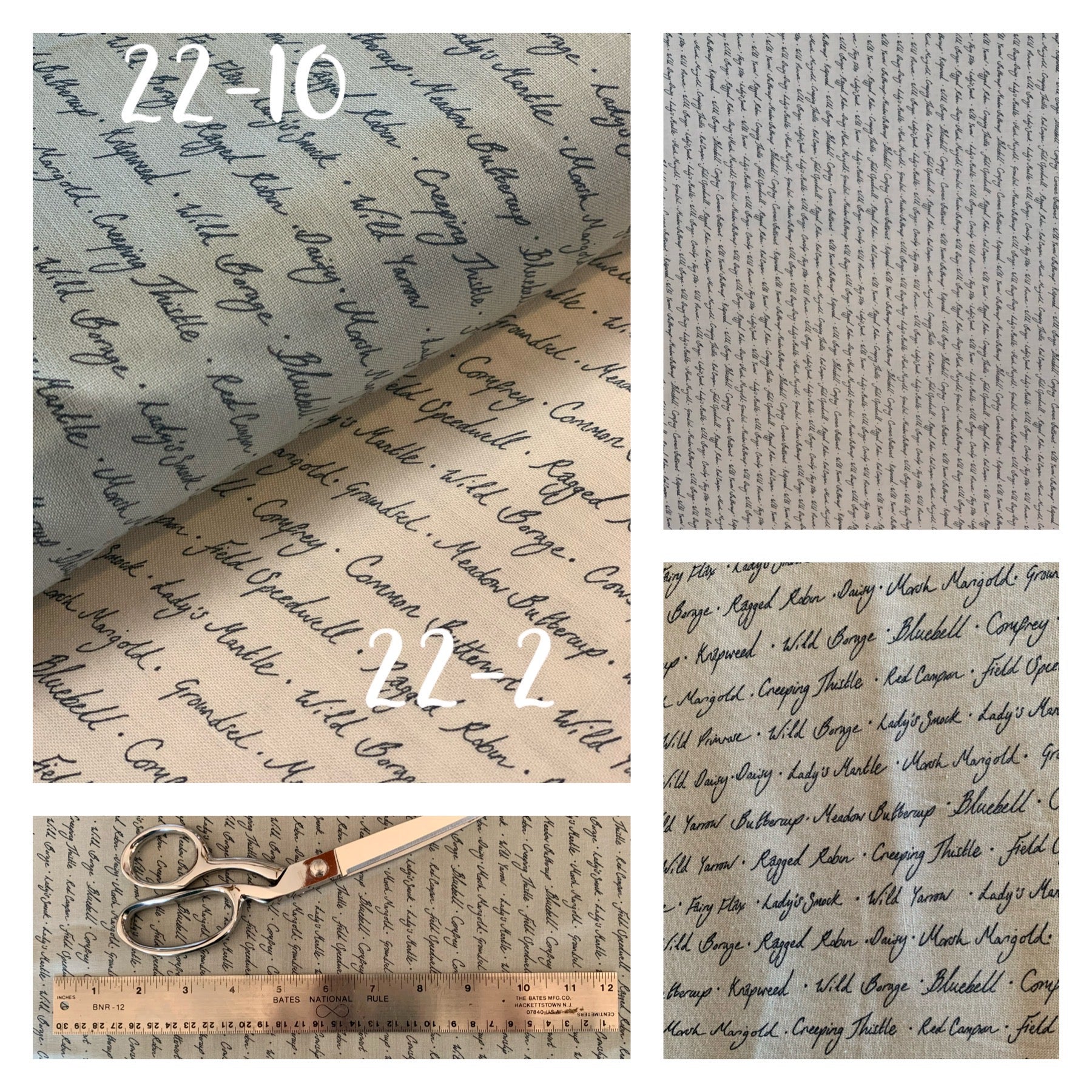 Midsummer Collection by Hackney and Co from Windham Fabrics - Floral, Rabbit, Bunny, Meadow Theme