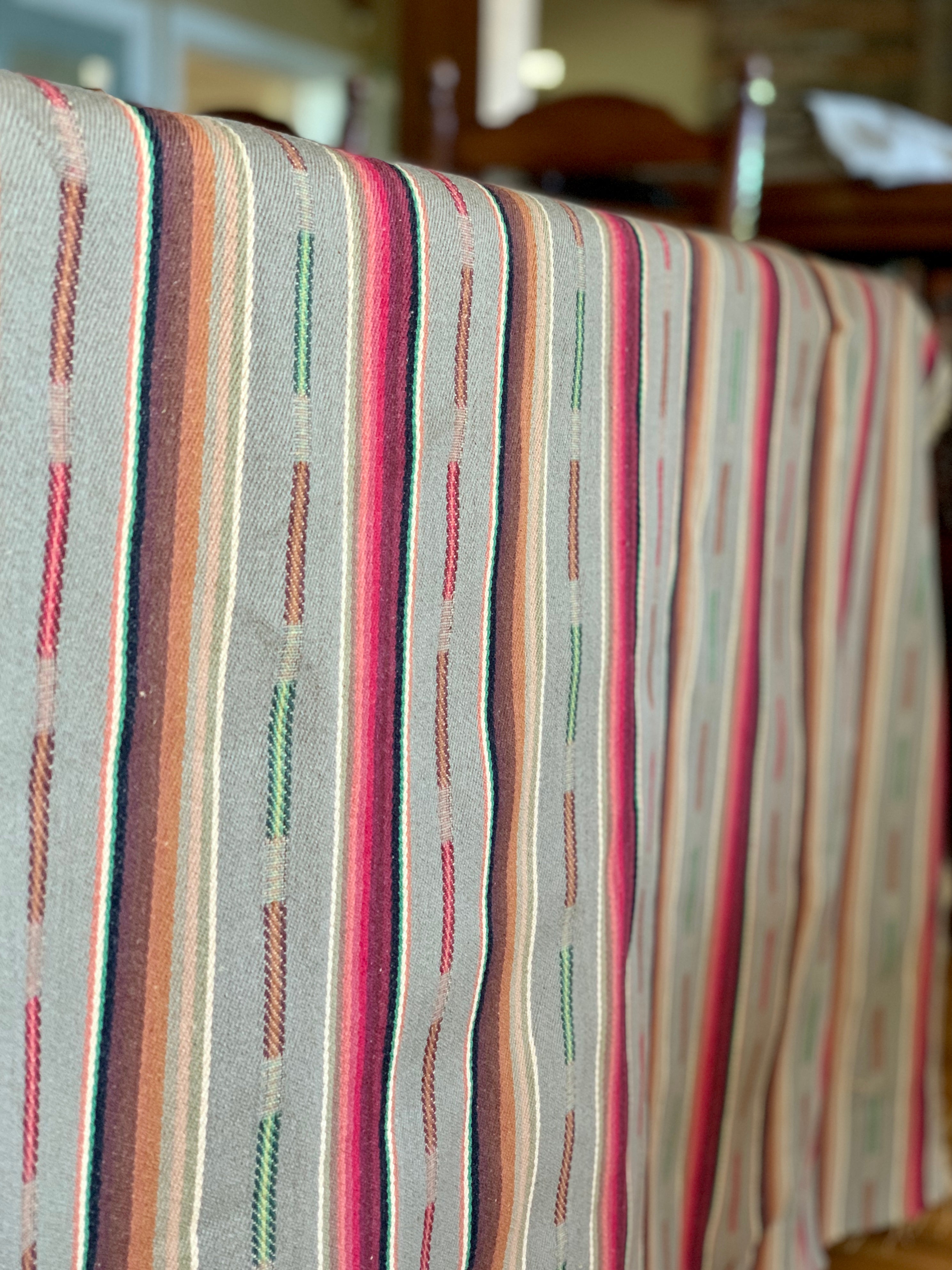 Serape Saddle Blanket Style Fabric - Tan
