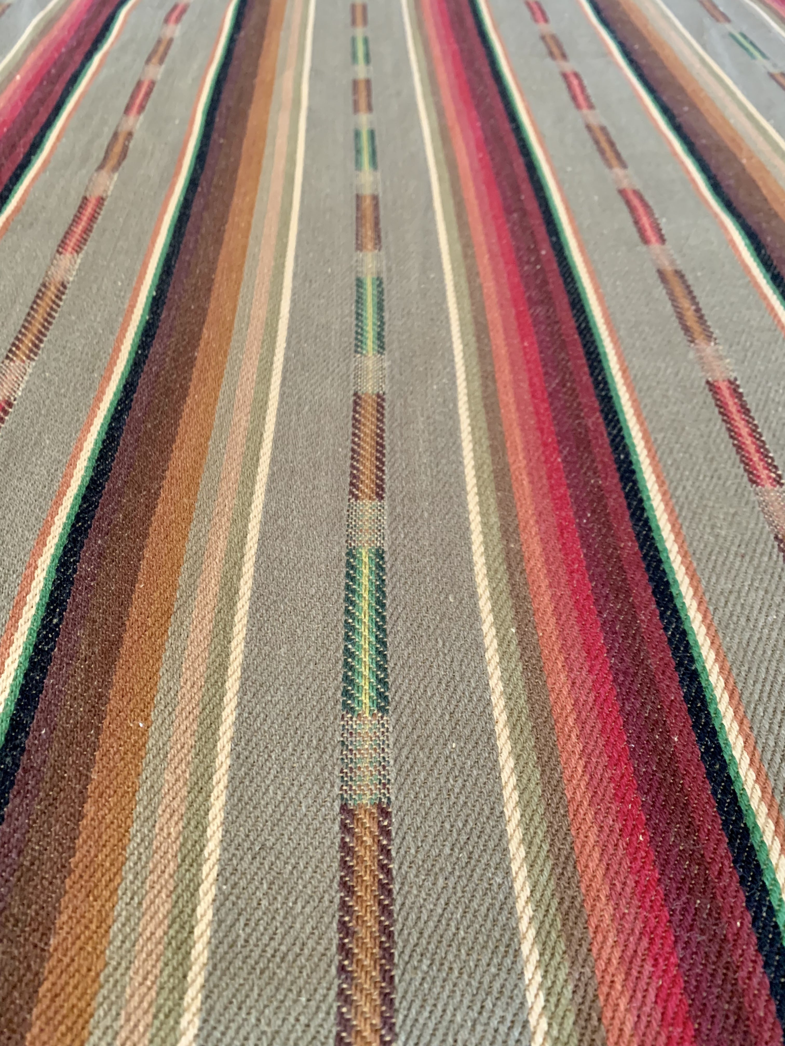 Serape Saddle Blanket Style Fabric - Tan