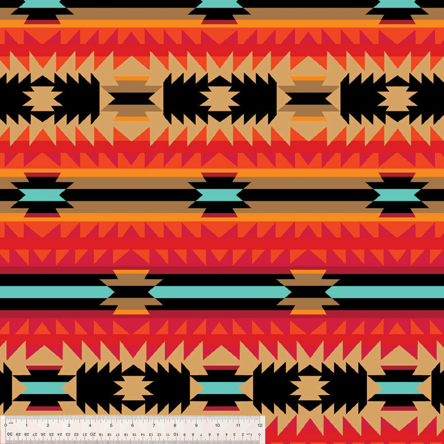 Tribal Winter Fleece - Crimson Arrow Red - 40993-1