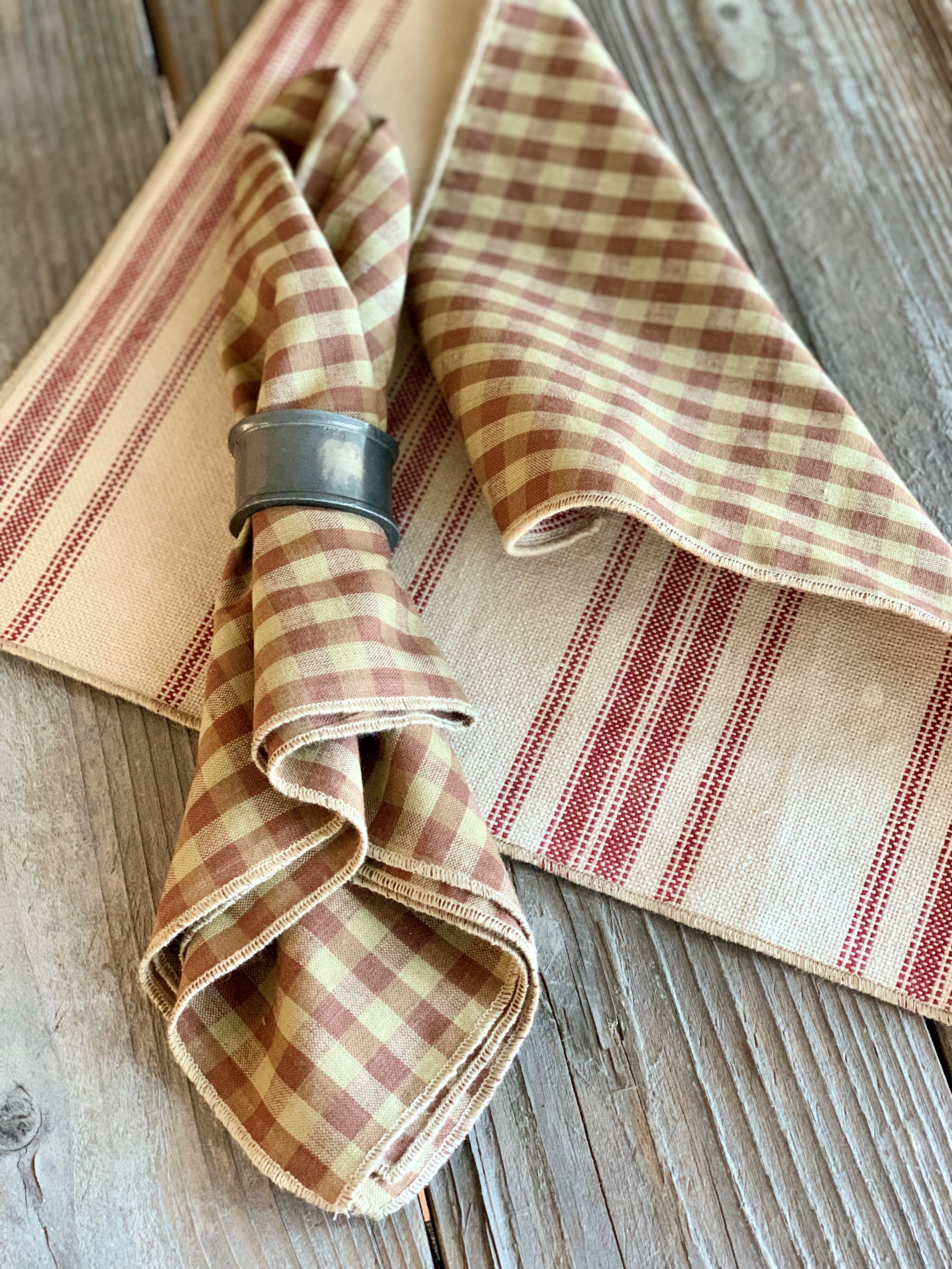 Grain Sack Placemat and Homespun Napkin