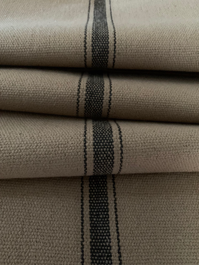 Black Stripes on Brown/Beige - Grain Sack