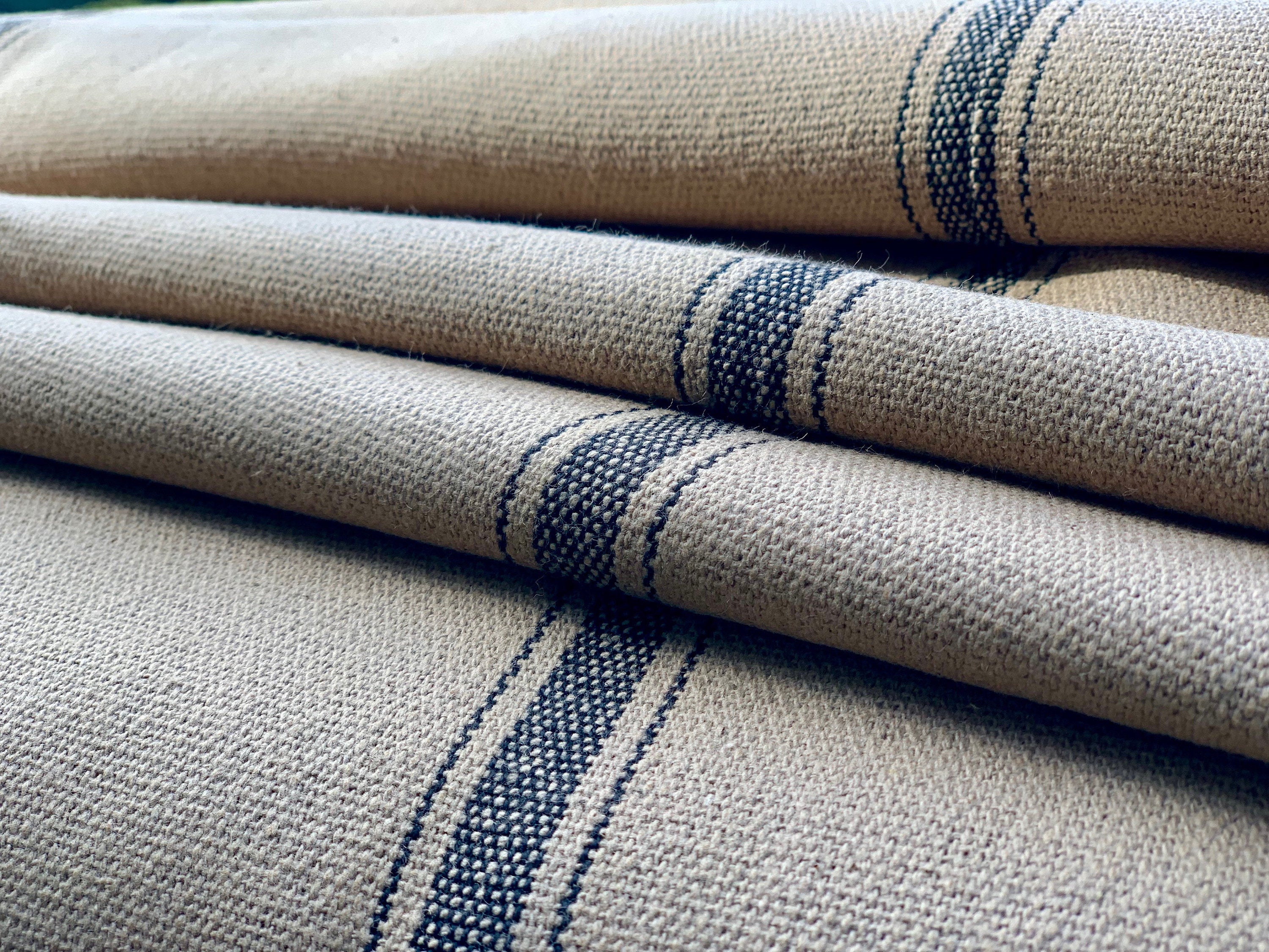 Black Stripes on Brown/Beige - Grain Sack