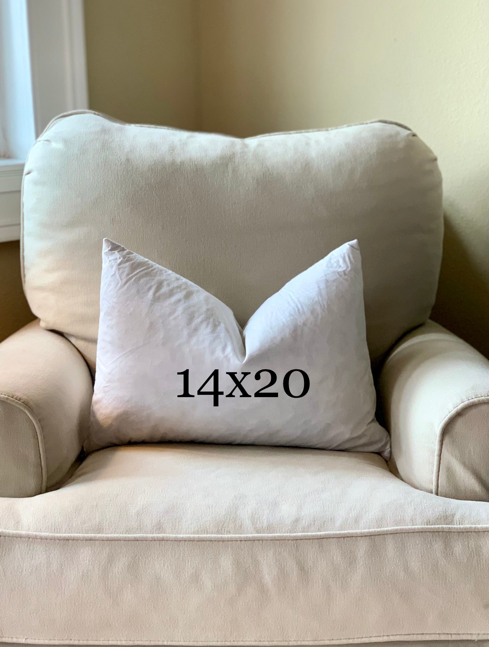 14x20 Rectangle Down Feather 90/10 Pillow Insert