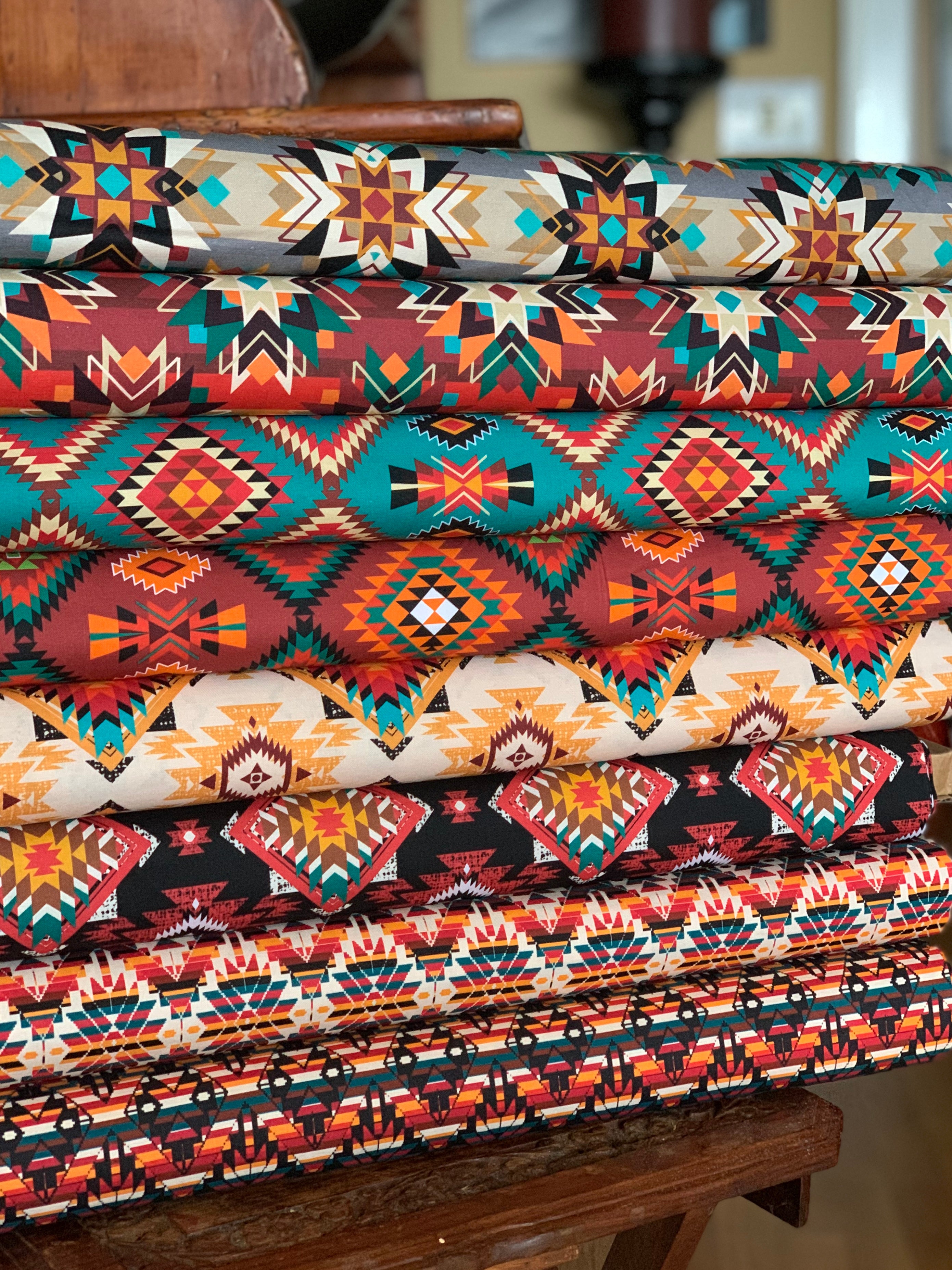 Tribal Cultural Southwest Native Fabric - 22 Red