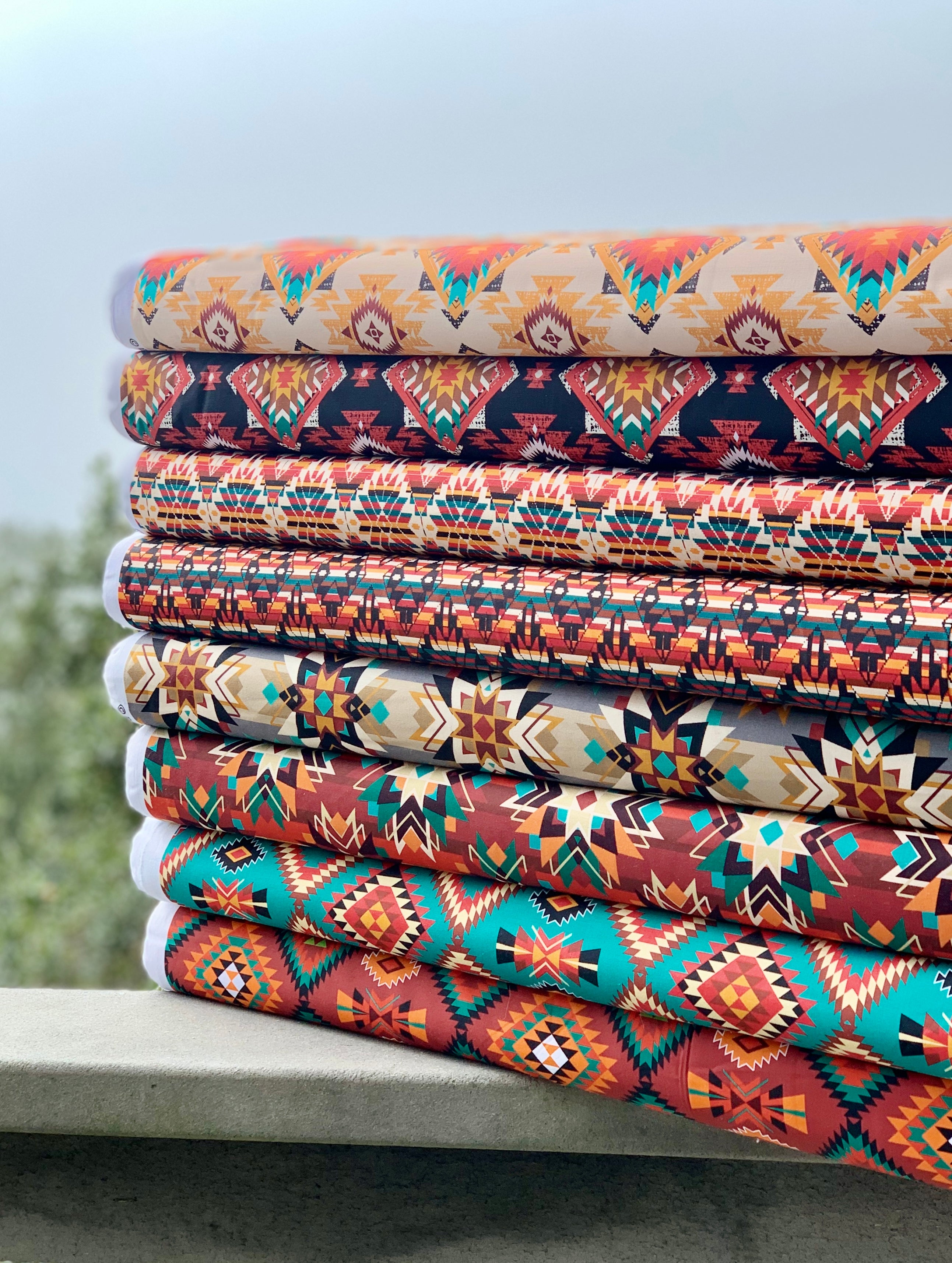 Tribal Cultural Southwest Native Fabric - 56 Cream