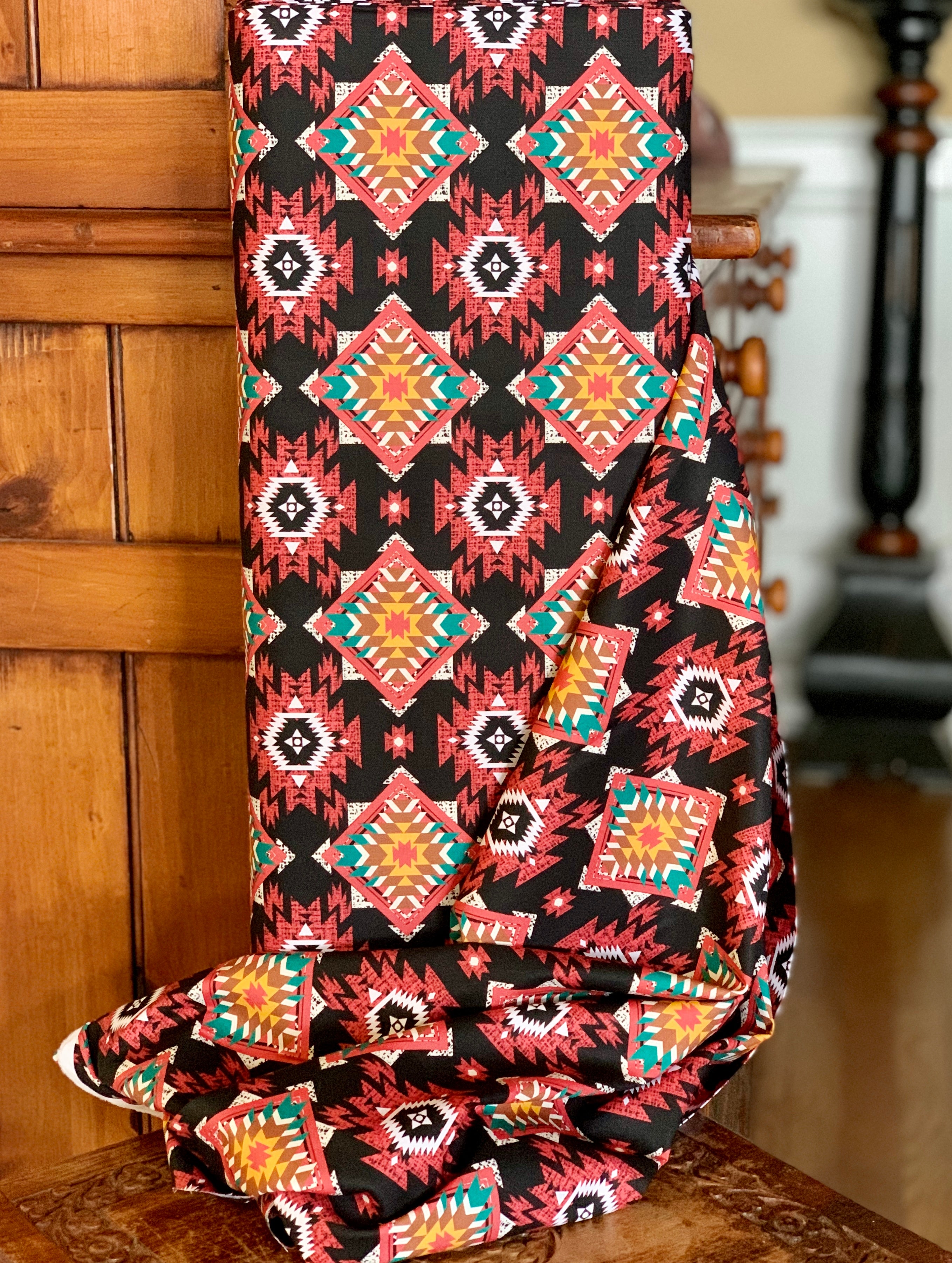 Tribal Cultural Southwest Native Fabric - 56 Black