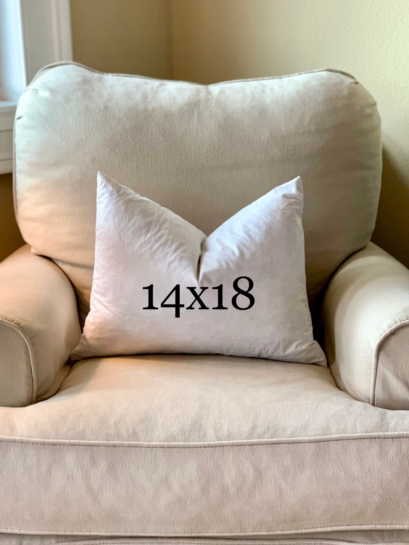 14x18 Rectangle Down Feather 90/10 Pillow Insert