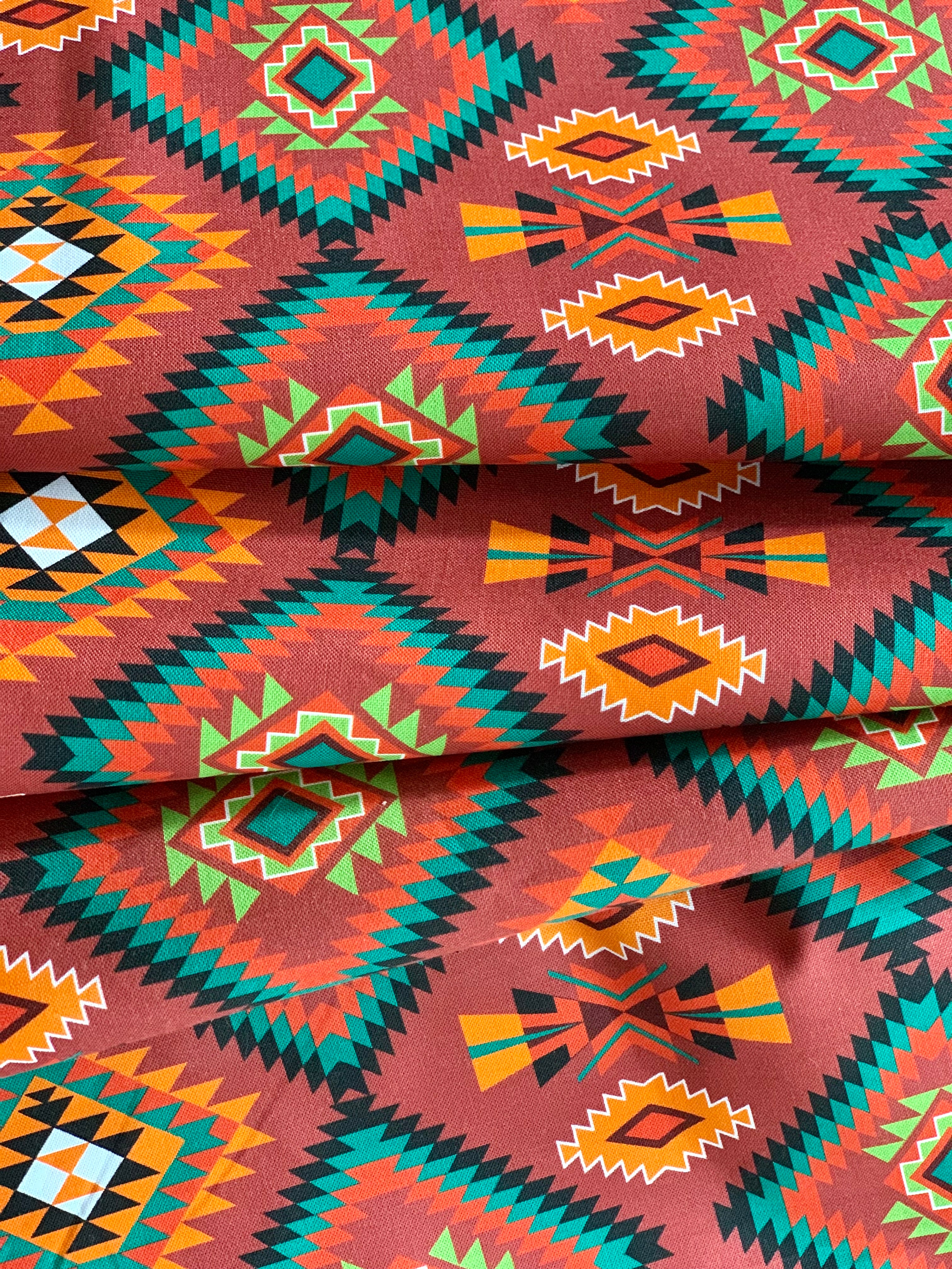 Tribal Cultural Southwest Native Fabric - 50 Red