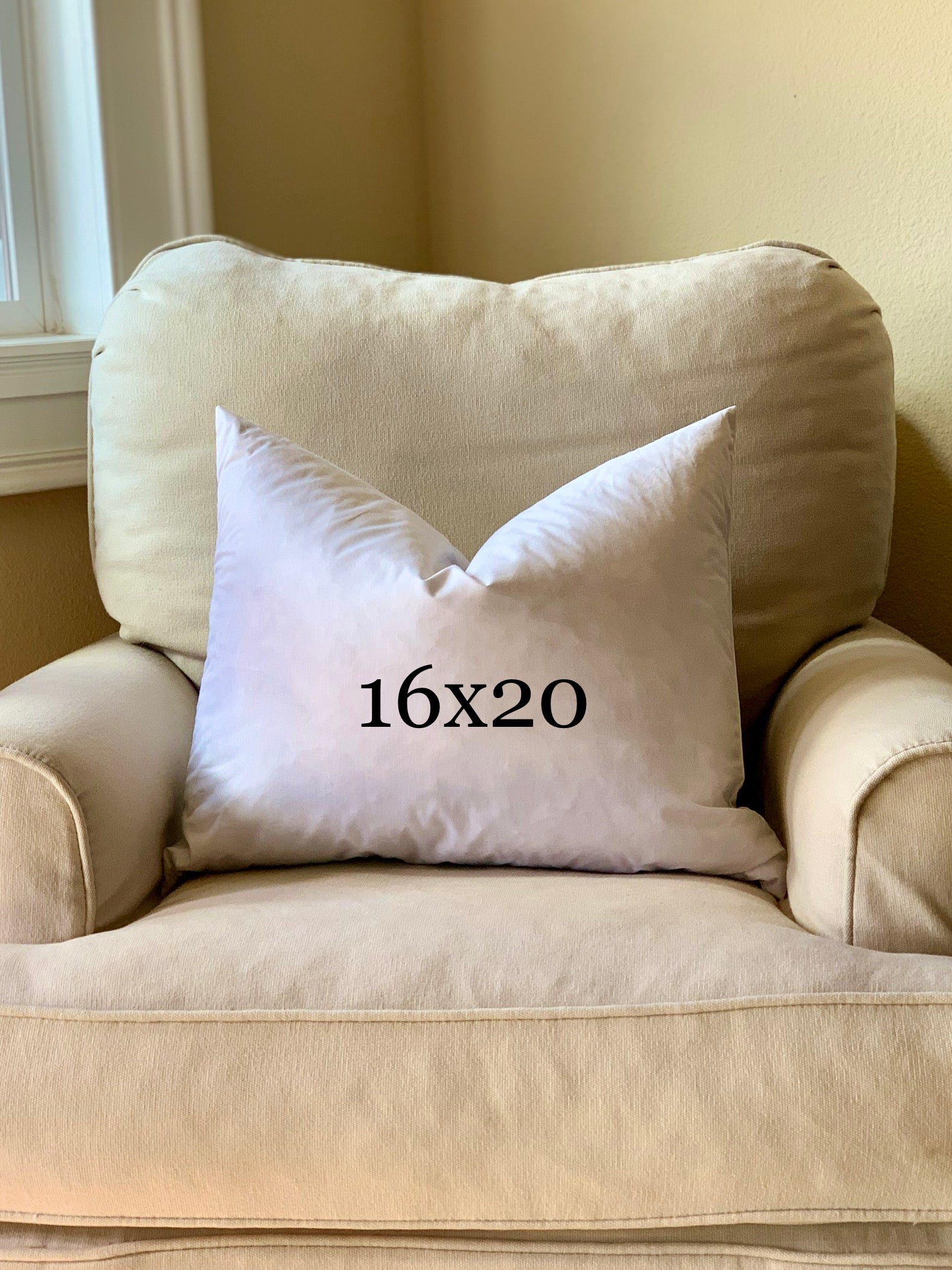 16x20 Rectangle Down Feather 90/10 Pillow Insert