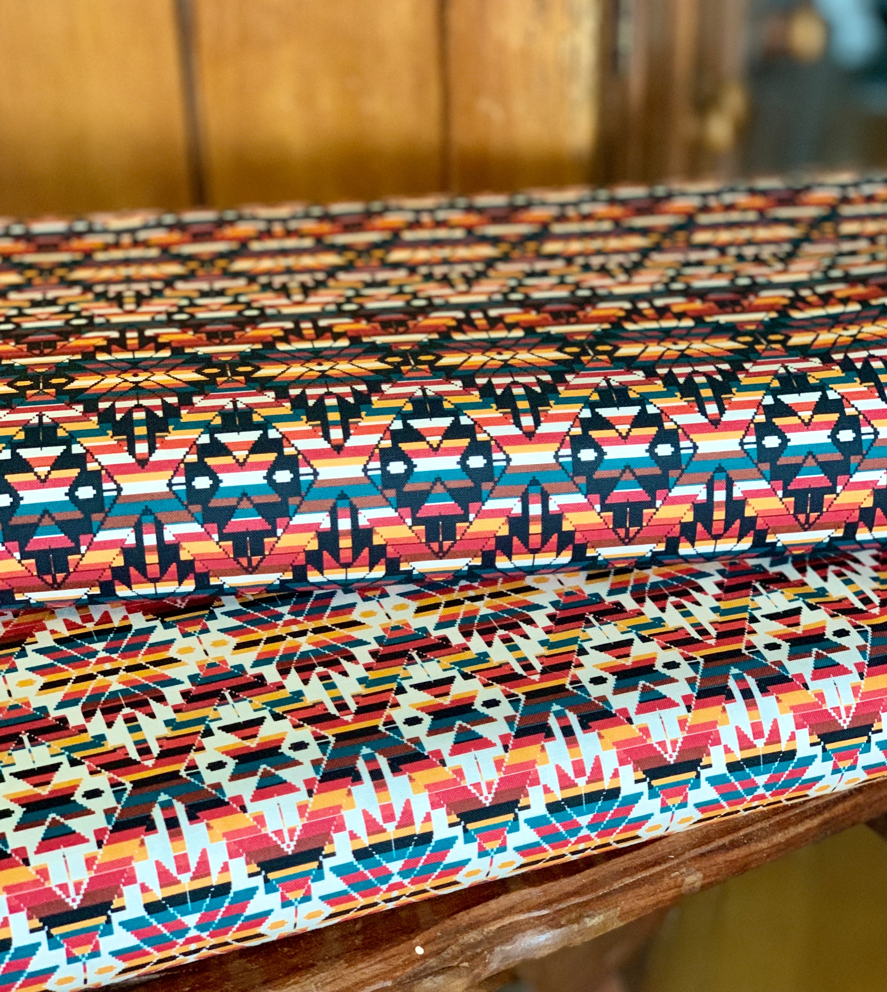 Tribal Cultural Southwest Native Fabric - 96 Black