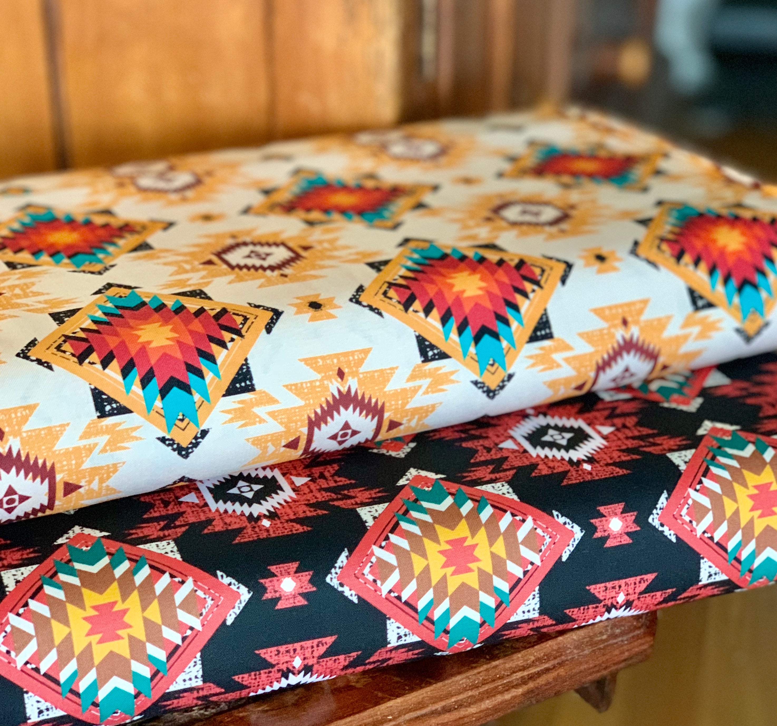 Tribal Cultural Southwest Native Fabric - 56 Cream