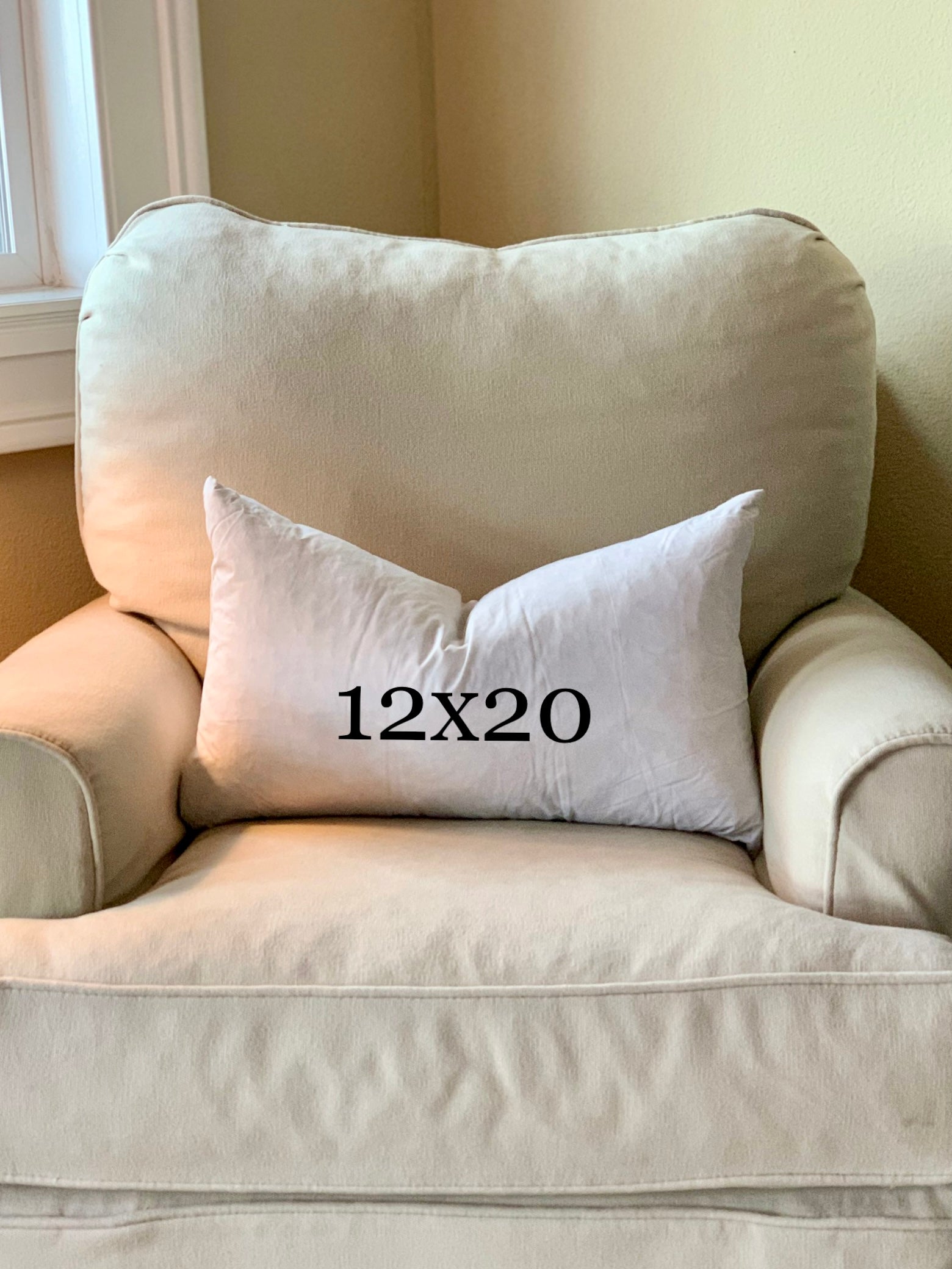 12x20 Rectangle Down Feather 90/10 Pillow Insert