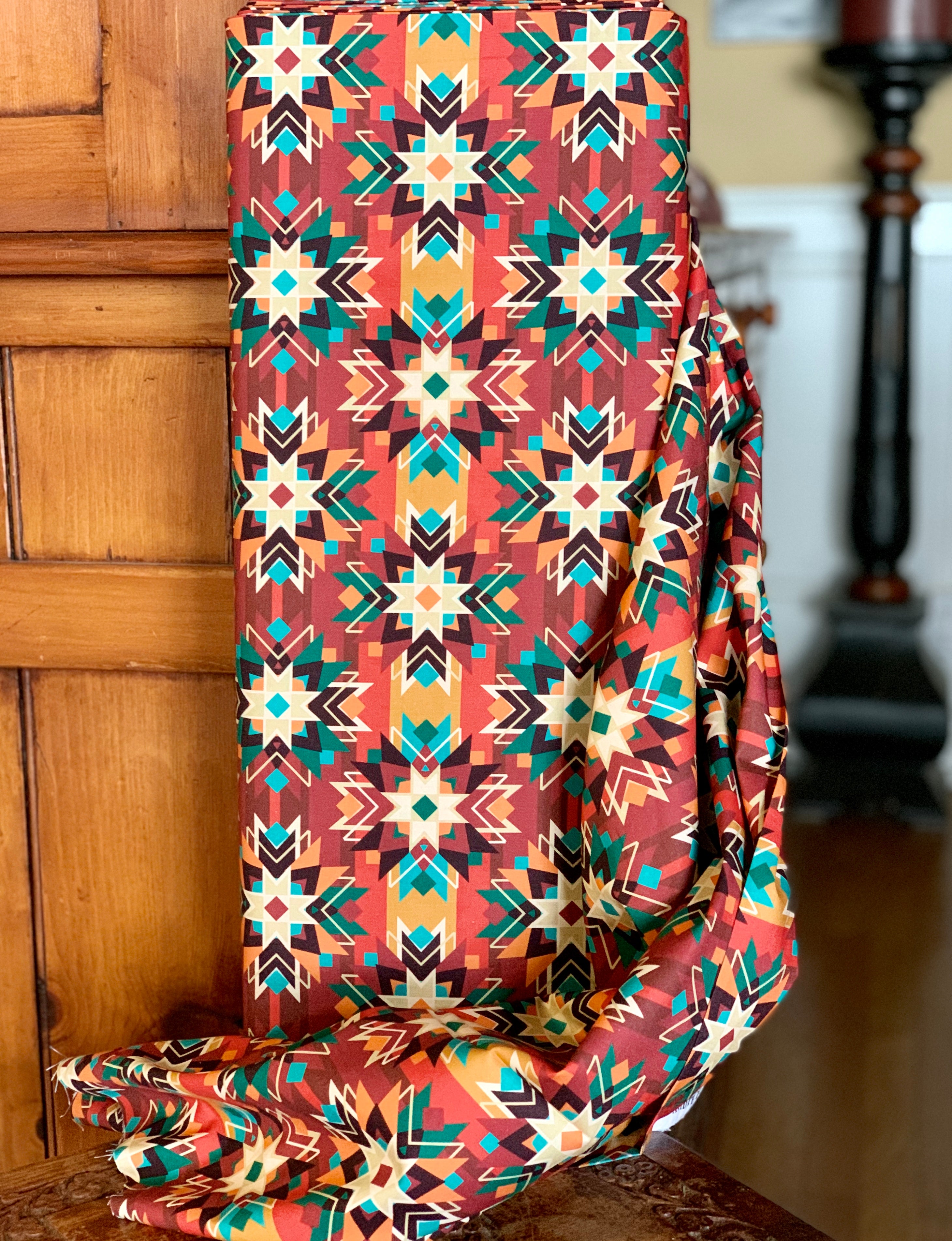 Tribal Cultural Southwest Native Fabric - 22 Red