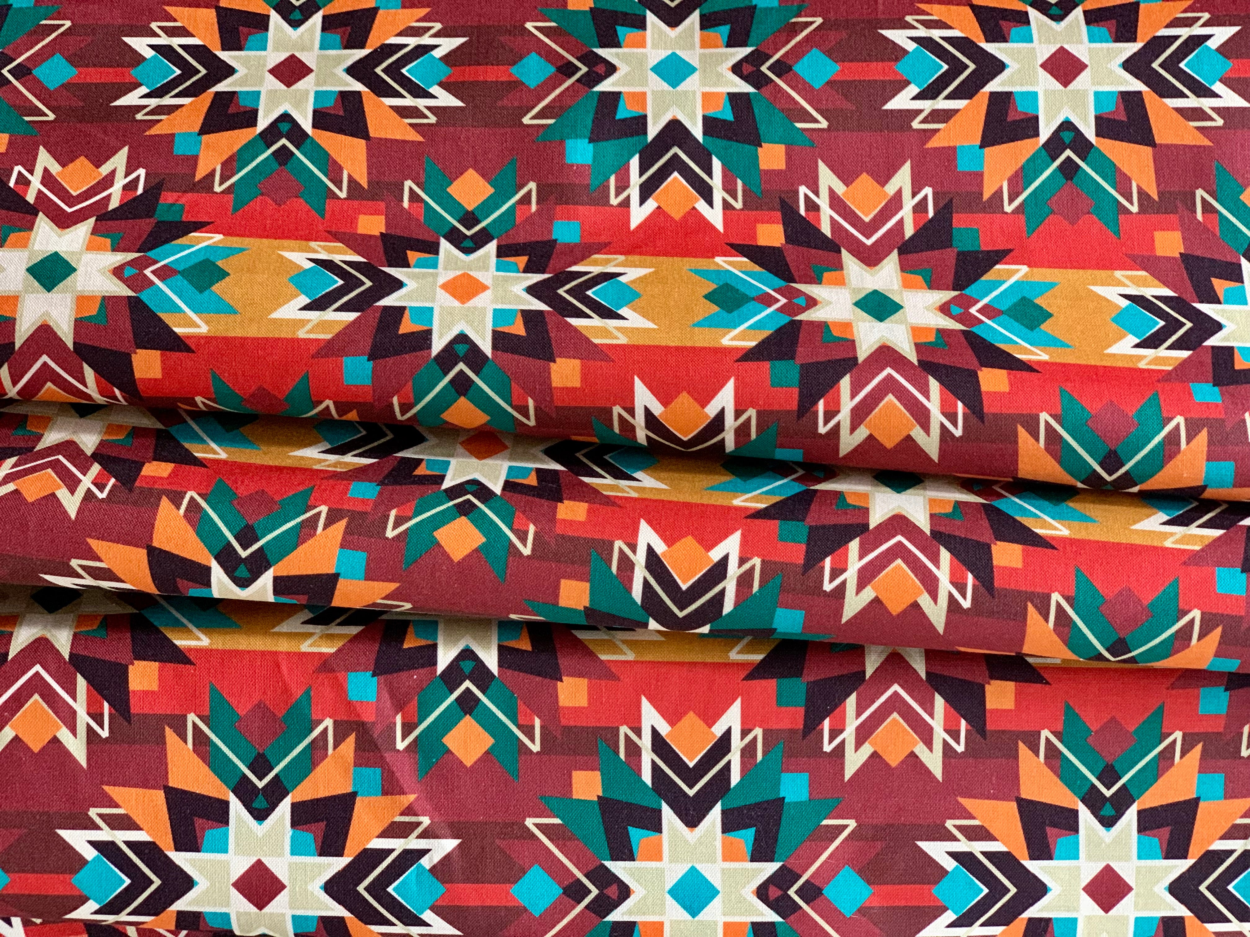 Tribal Cultural Southwest Native Fabric - 22 Red