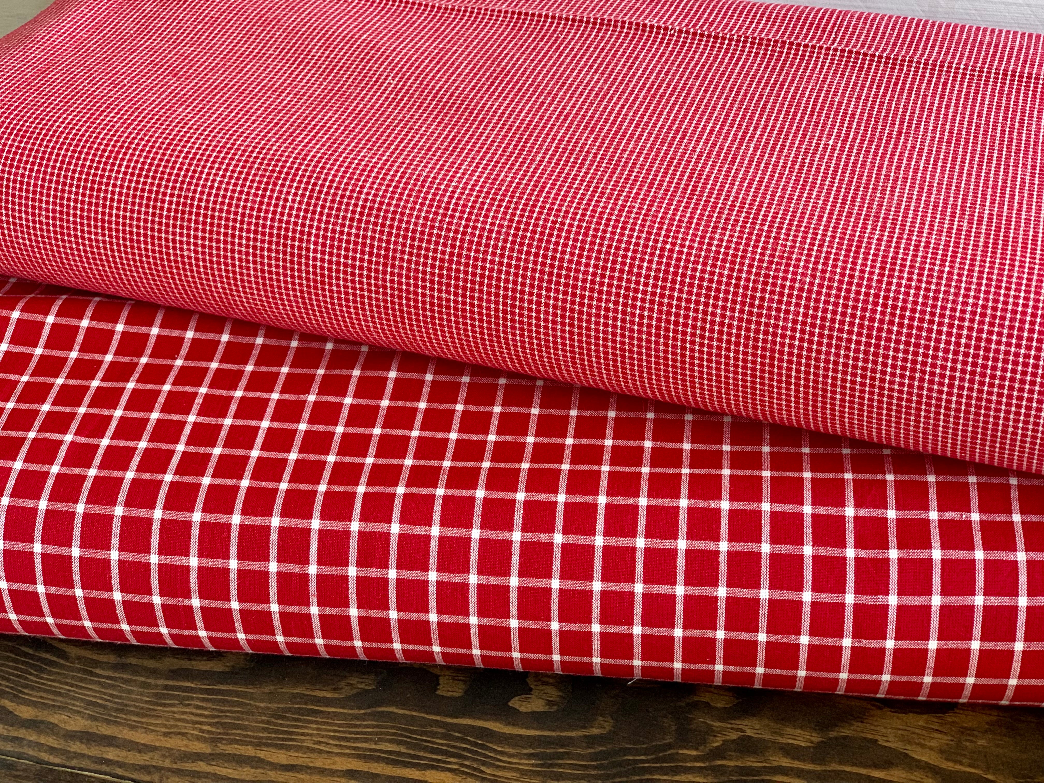 Red Check, Plaid, and Stripe Homespun Collection