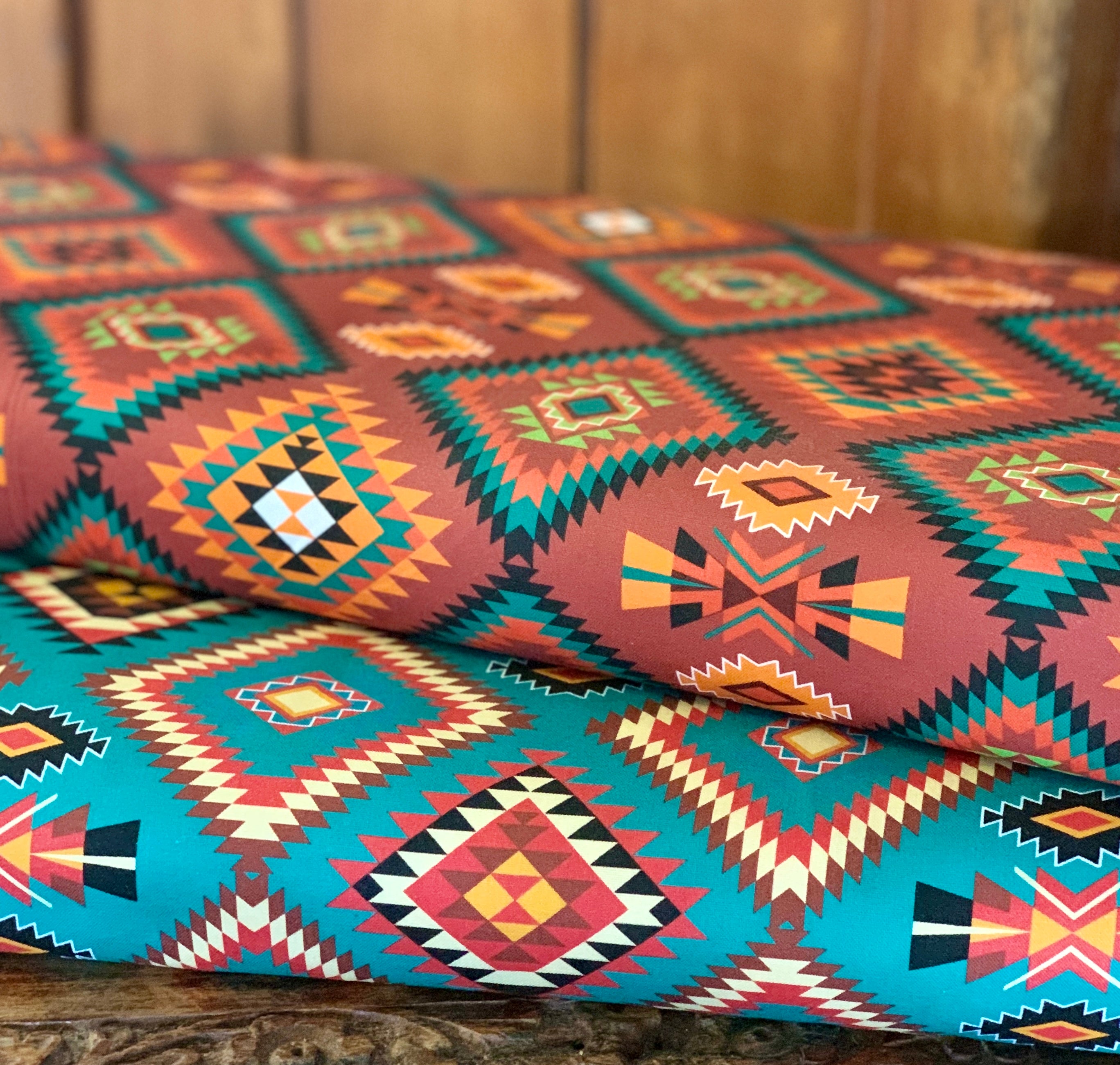 Tribal Cultural Southwest Native Fabric - 50 Teal