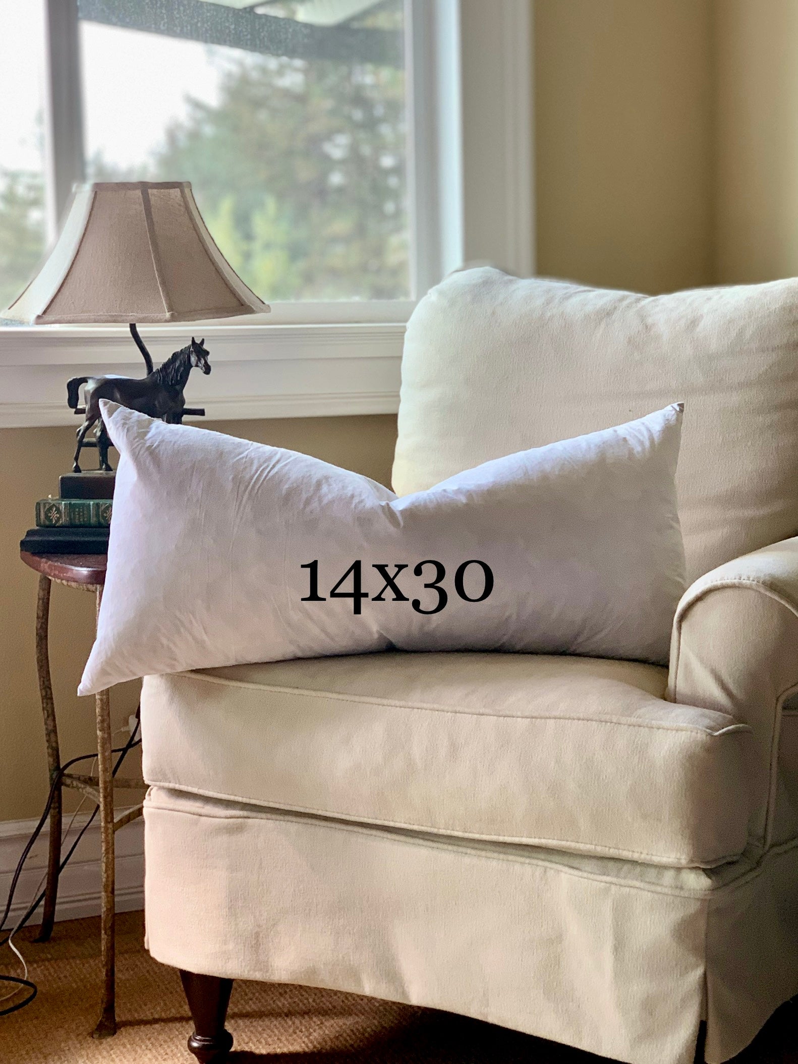 14x30 Rectangle Down Feather 90/10 Pillow Insert