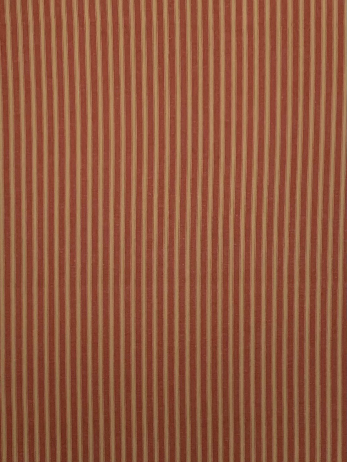 Brick Red and Beige Stripe 37s - Homespun Fabric