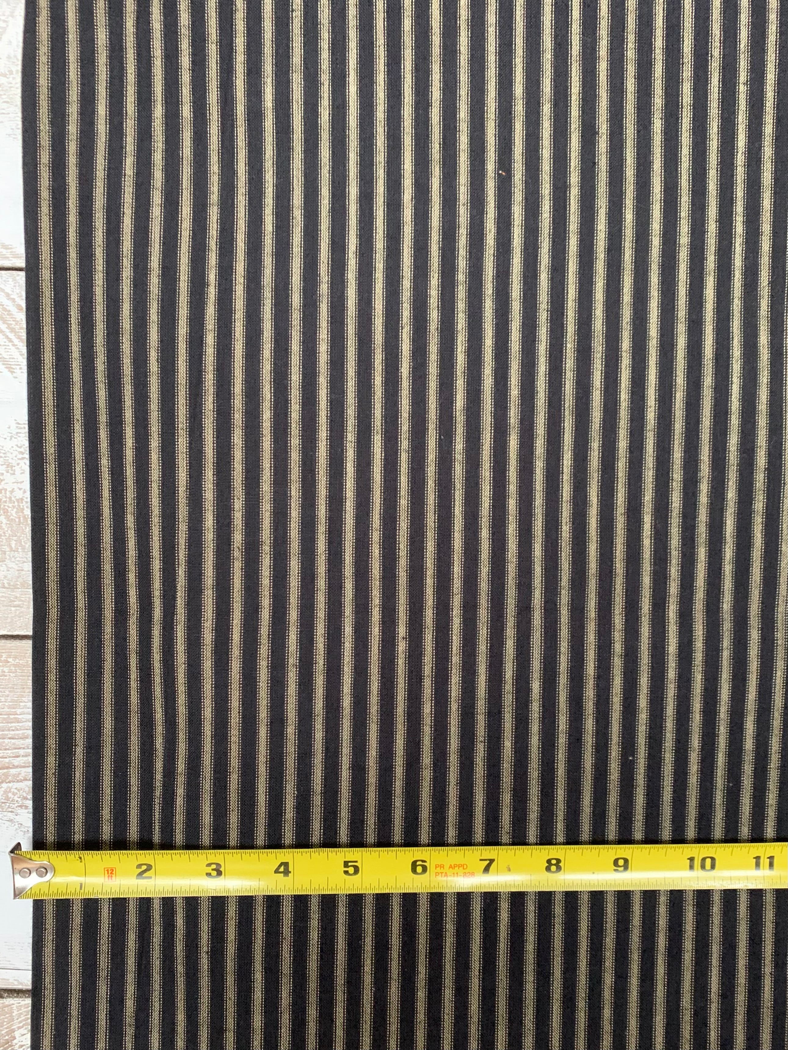 Black and Beige Stripe 57 - Homespun Fabric