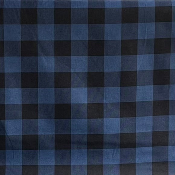 Blue and Black Buffalo Plaid Quilter Cotton