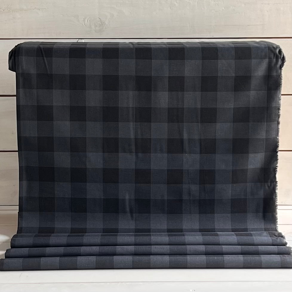 Gray and Black Buffalo Plaid Quilter Cotton