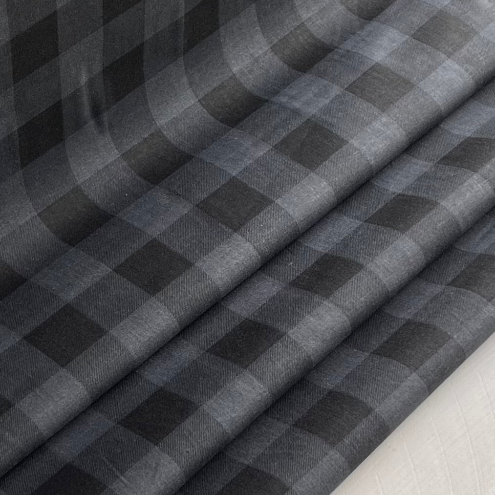 Gray and Black Buffalo Plaid Quilter Cotton