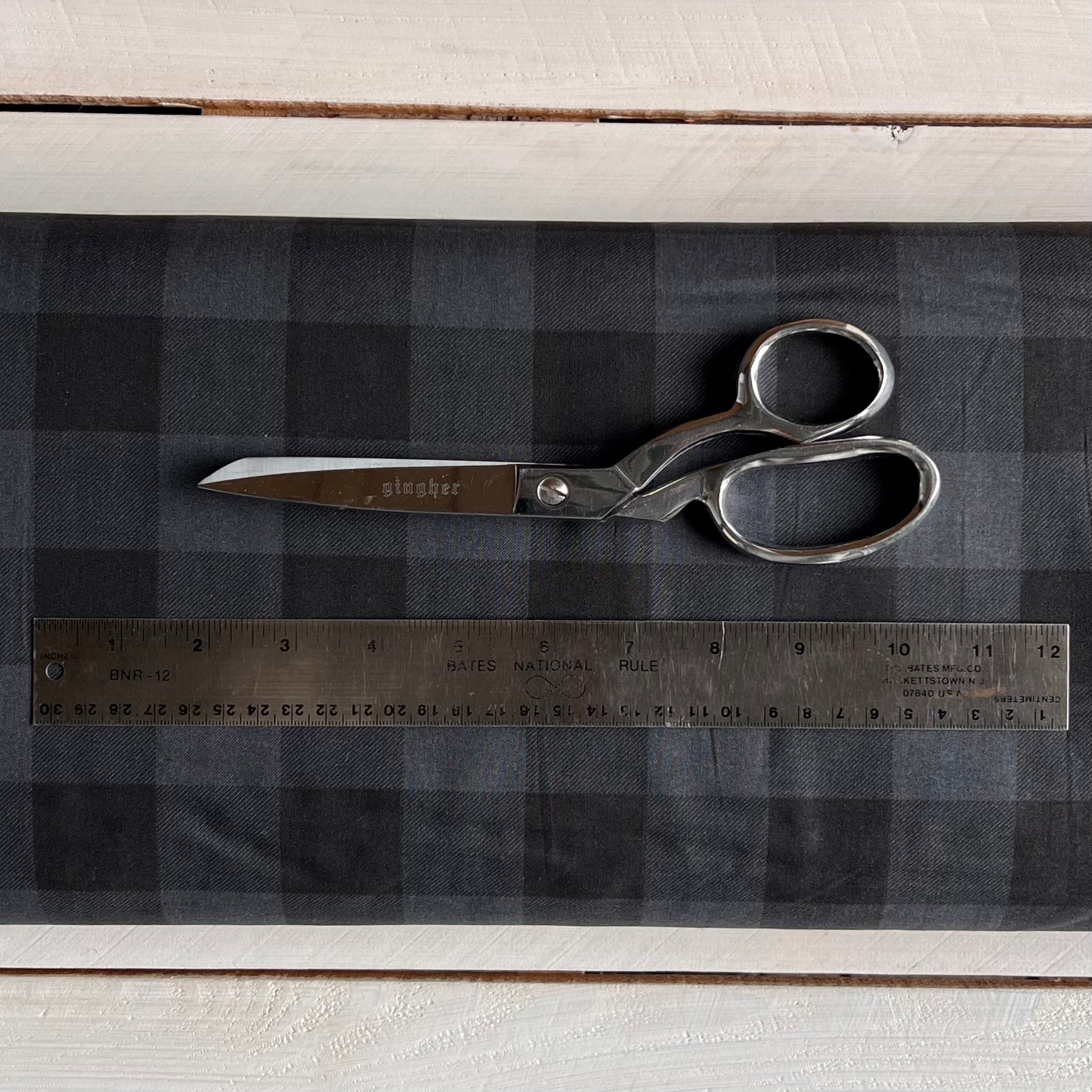 Gray and Black Buffalo Plaid Quilter Cotton