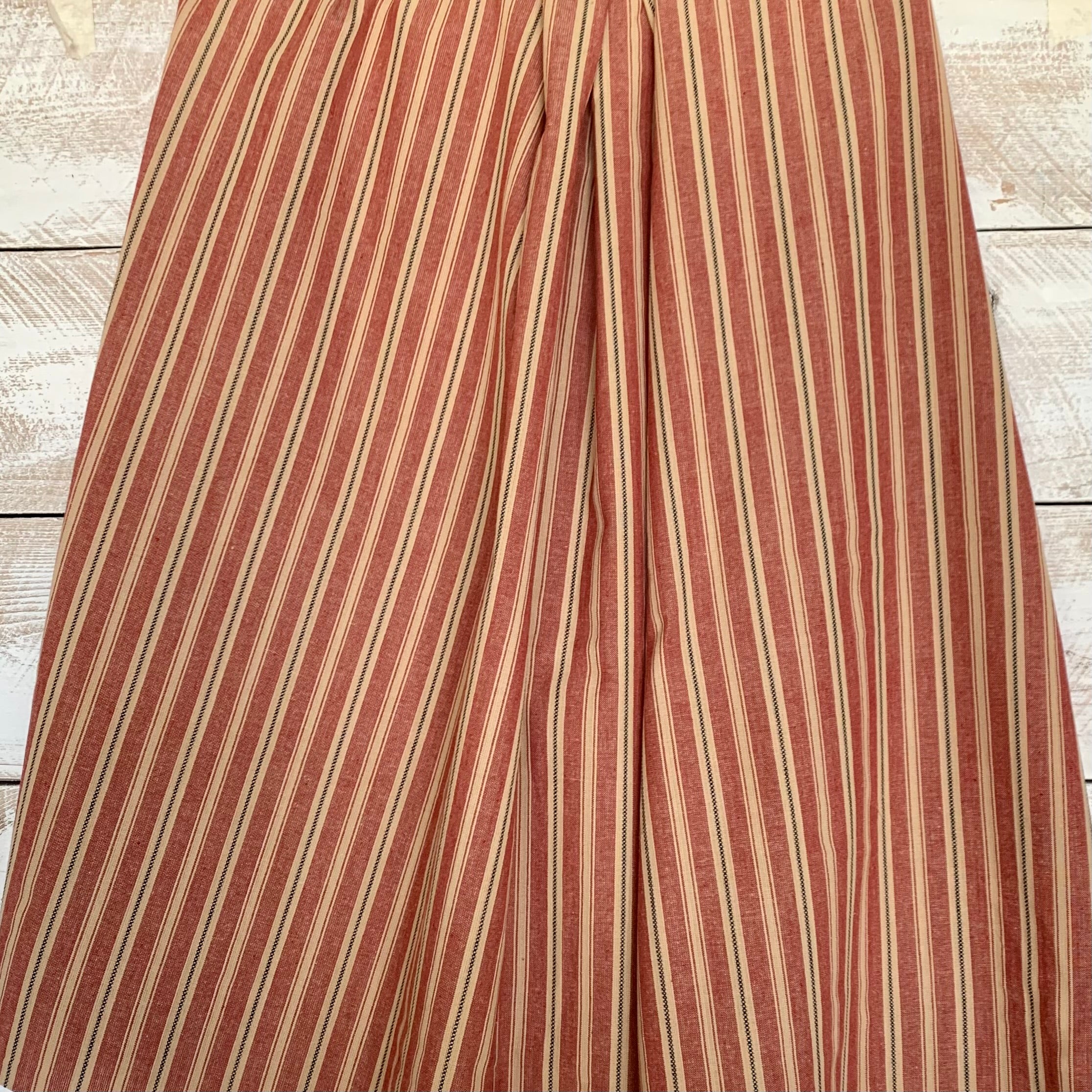 Red, Beige, and Black Stripe - Homespun Fabric