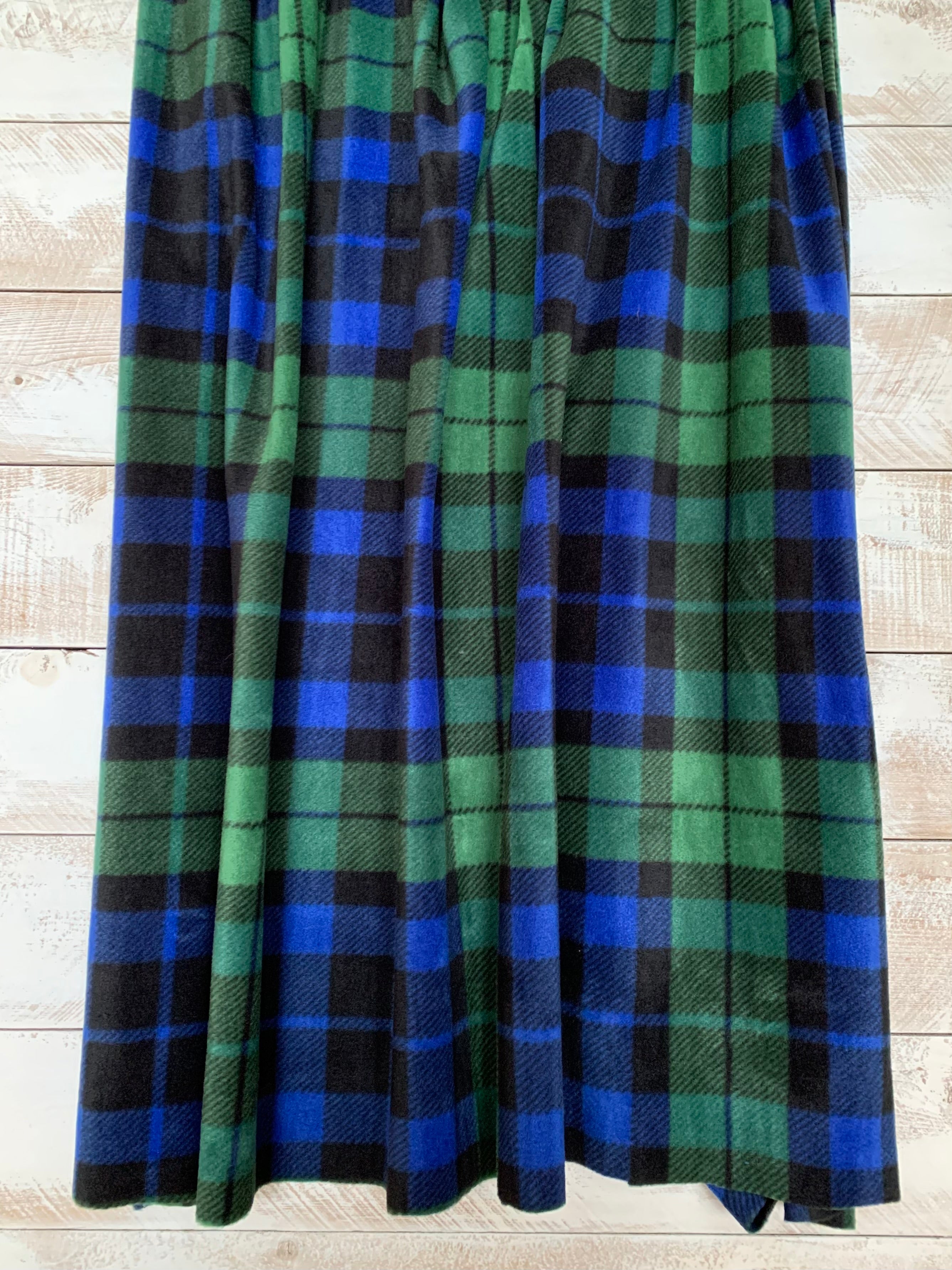 Plaid Fleece - Green Blue and Black 17061-3