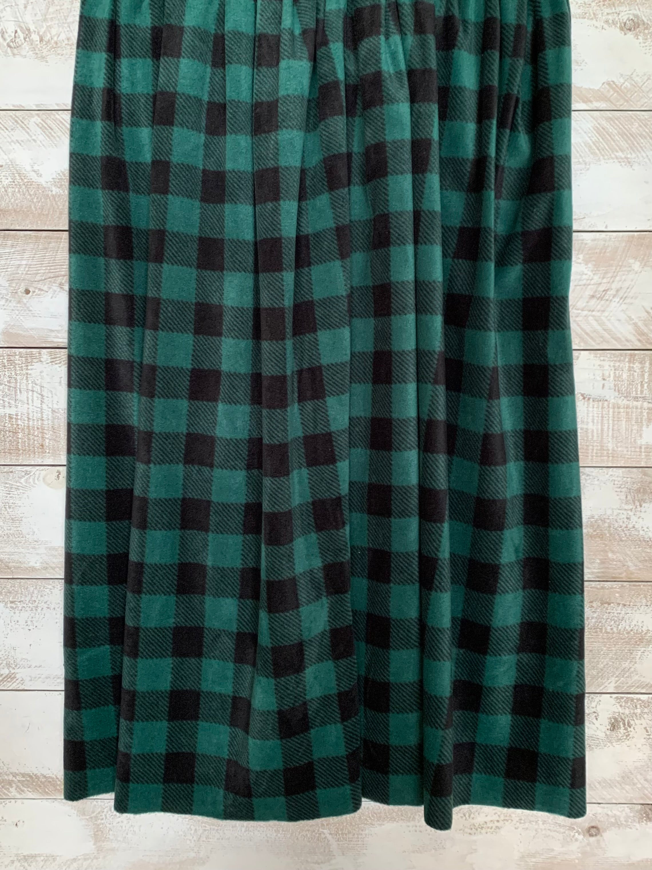 No Sew Blanket Kit - Buffalo Green and Black Plaid - Personalization Available