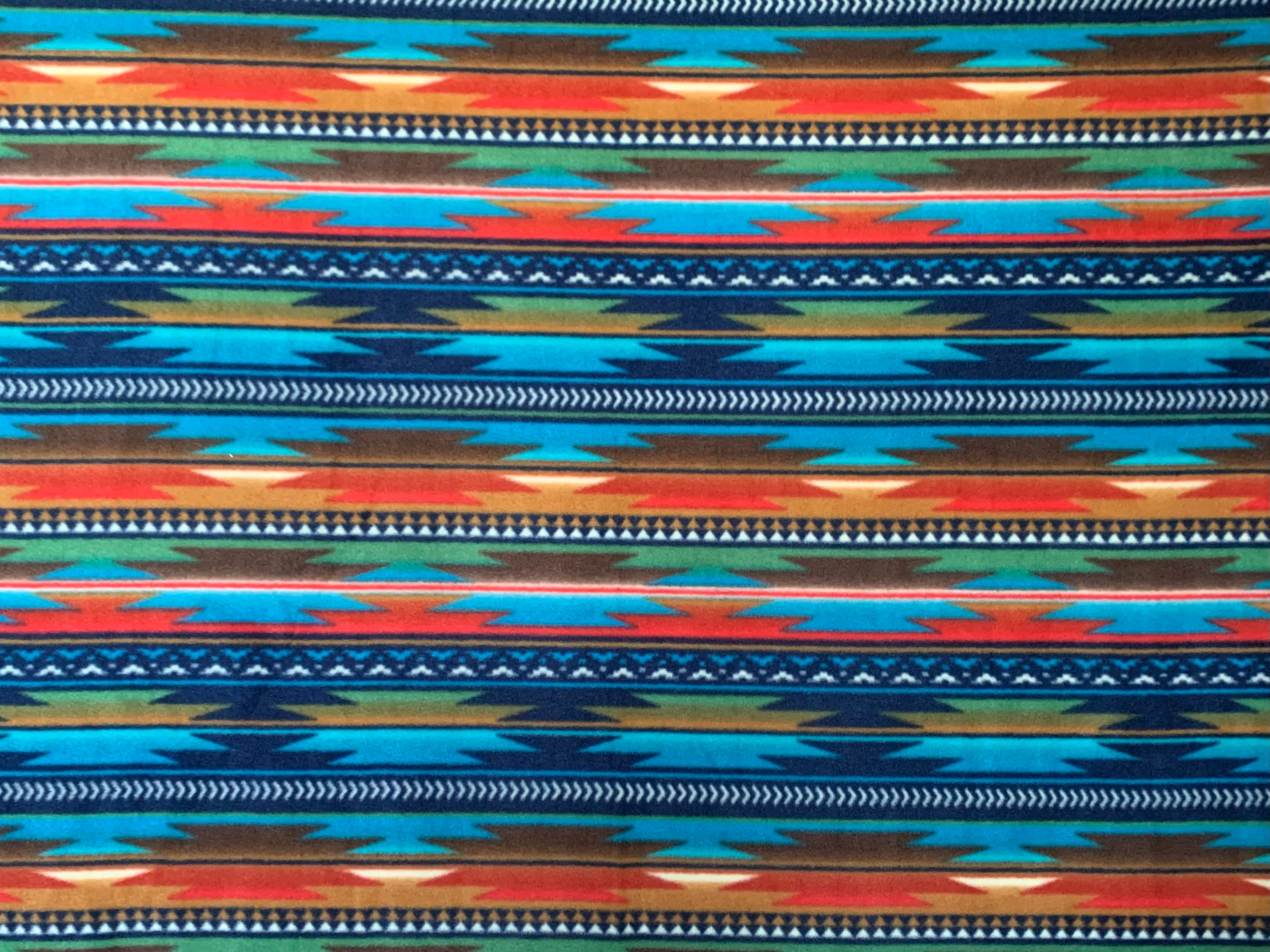 Tribal Winter Fleece - Sunset Stripe Blue - 38873-1