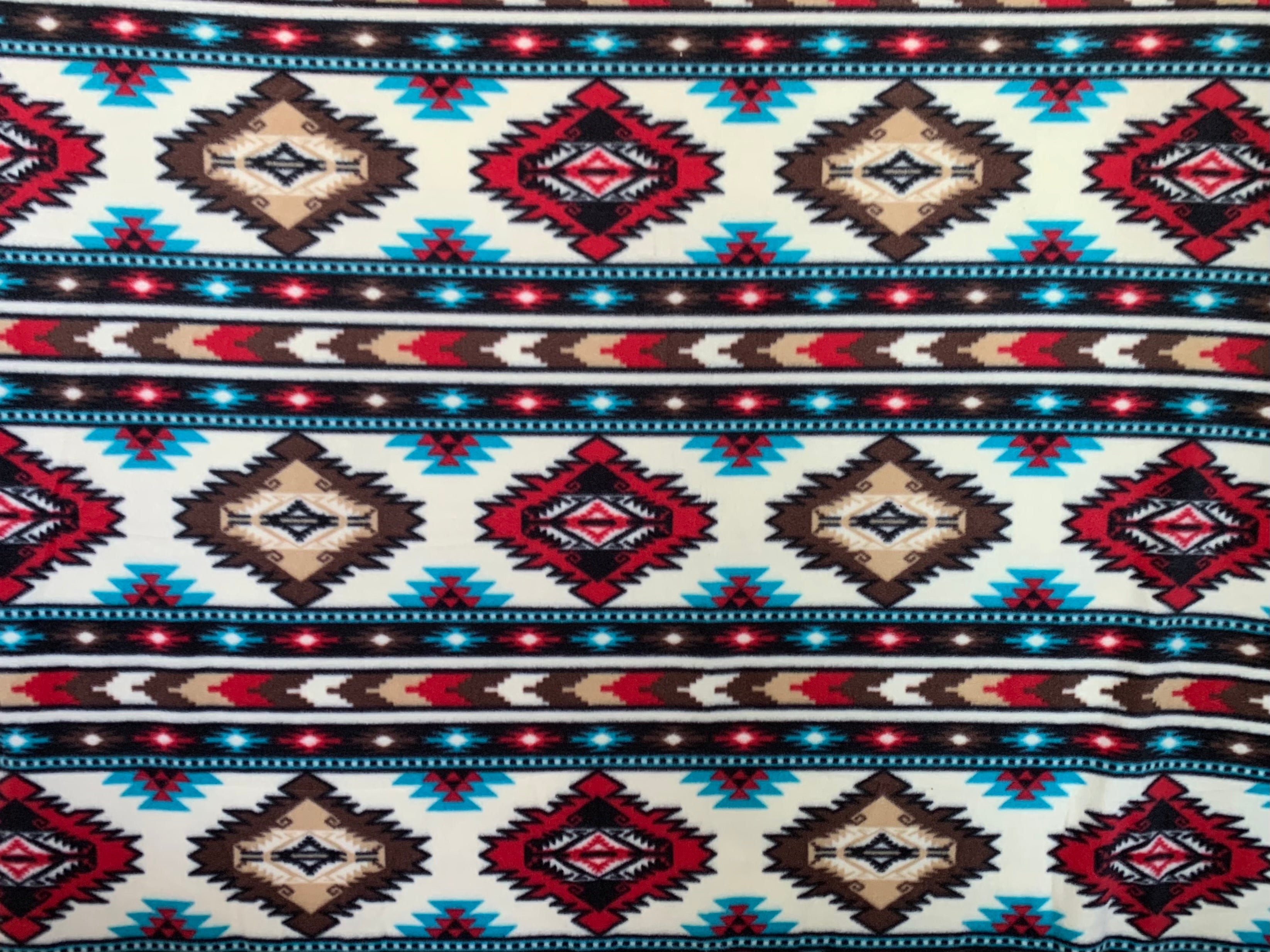 Tribal Winter Fleece - Southwest Stripe Red - 46441-2
