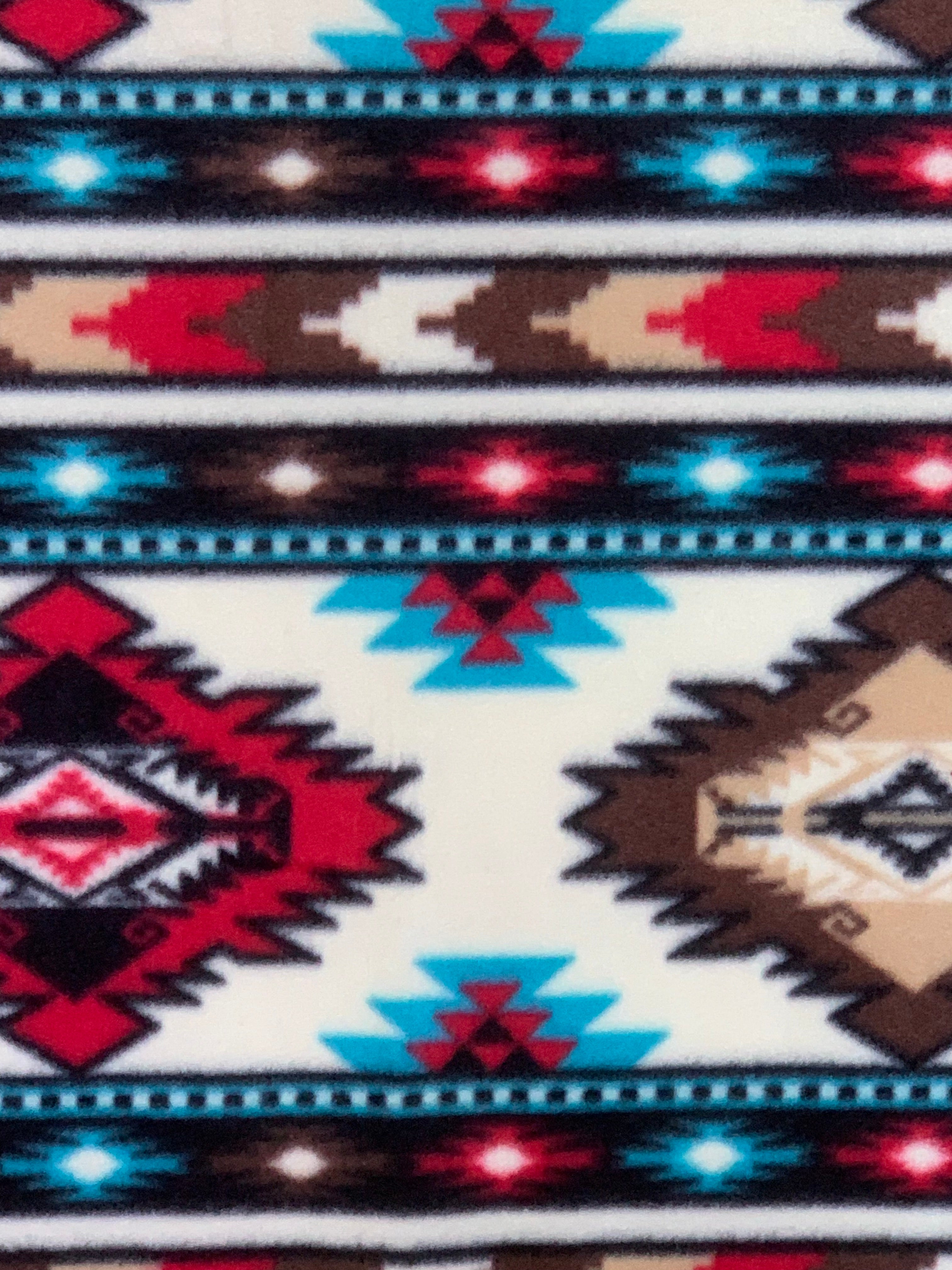 Tribal Winter Fleece - Southwest Stripe Red - 46441-2