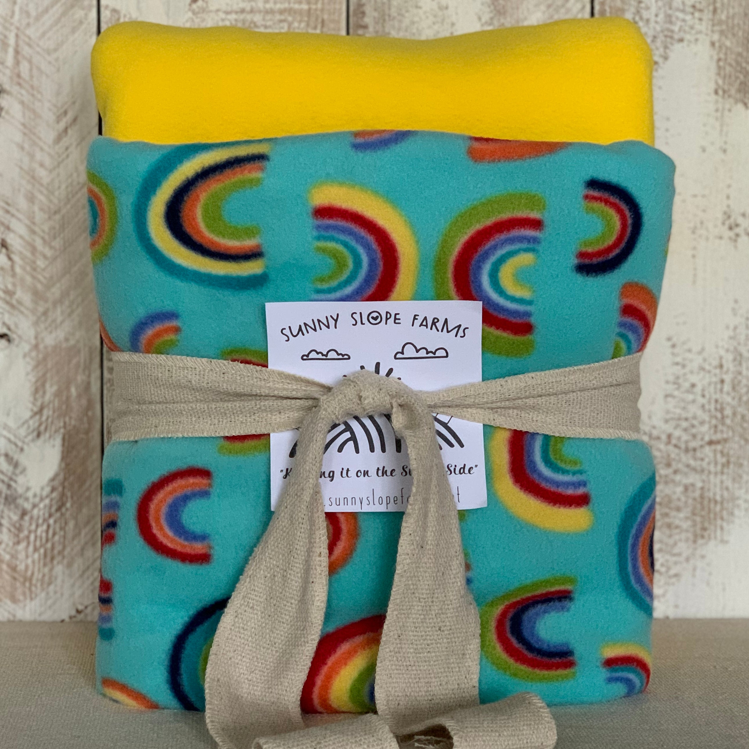 No Sew Blanket Kit - Rainbows - Personalization Available