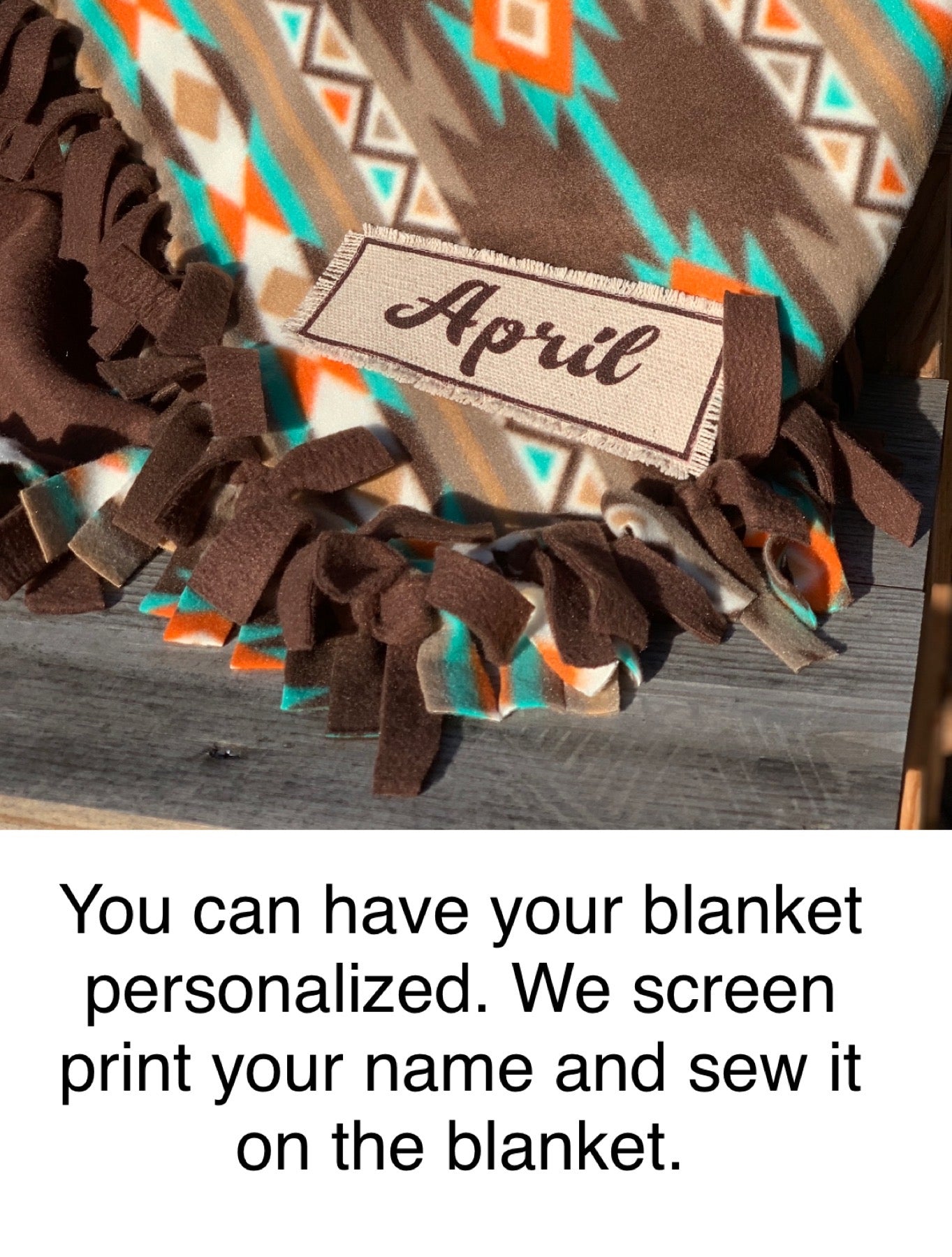 No Sew Blanket Kit - Camo Black Deer - Personalization Available