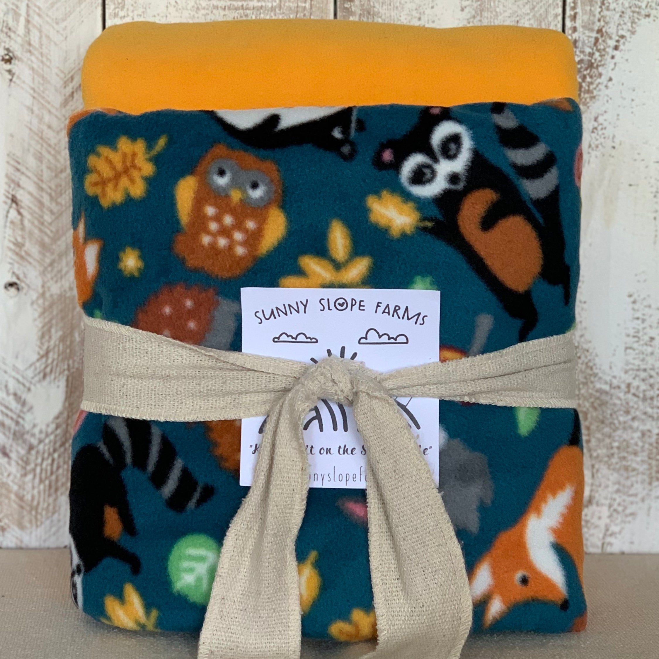 No Sew Blanket Kit - Woodland Animals - Personalization Available