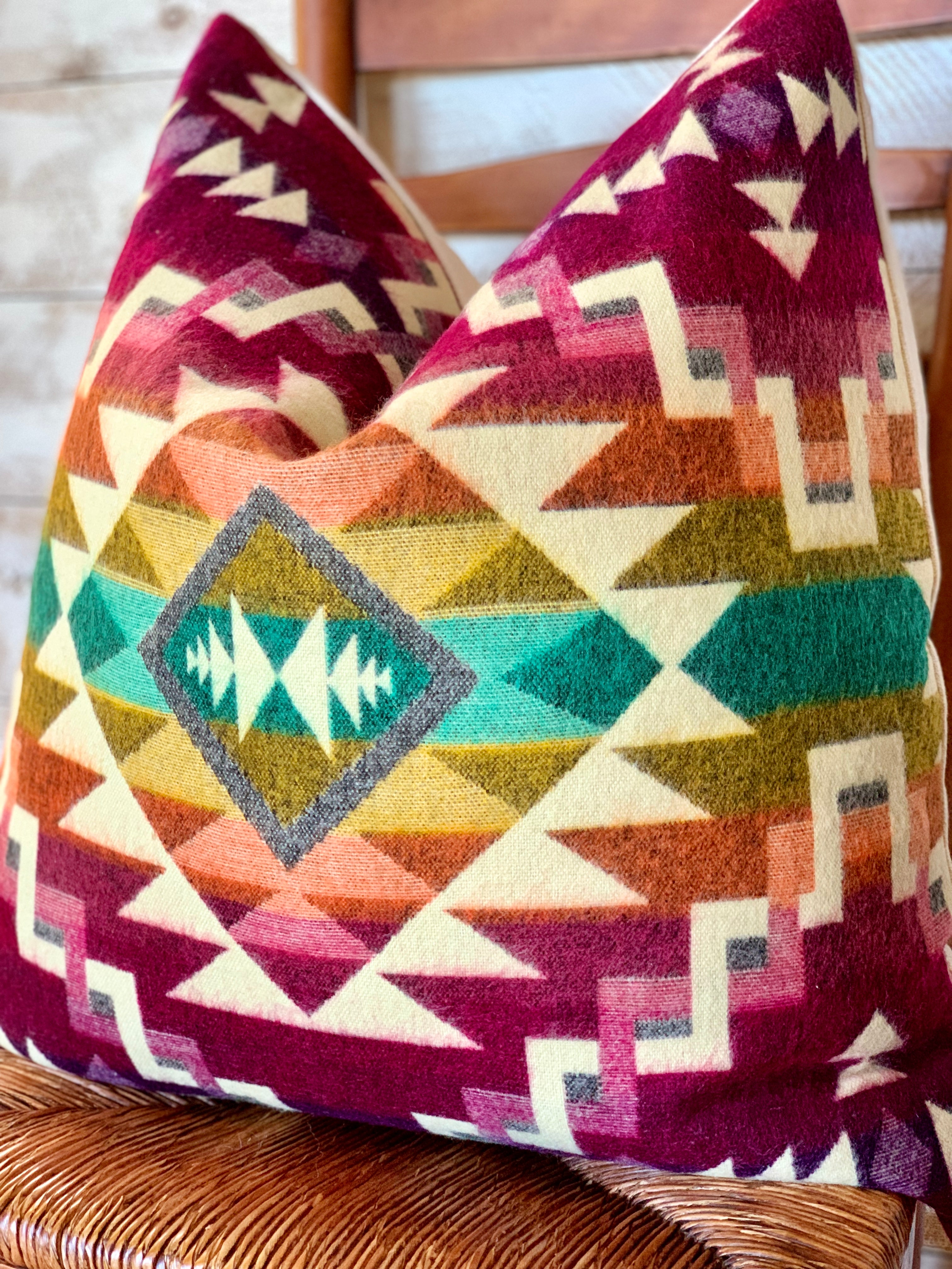 Tribal Aztec Alpaca Blend Pillow 26" x 26"