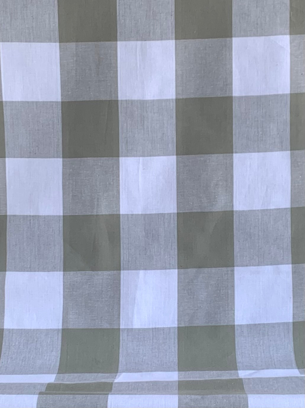 Gray Sage and White Buffalo Plaid - Homespun Fabric