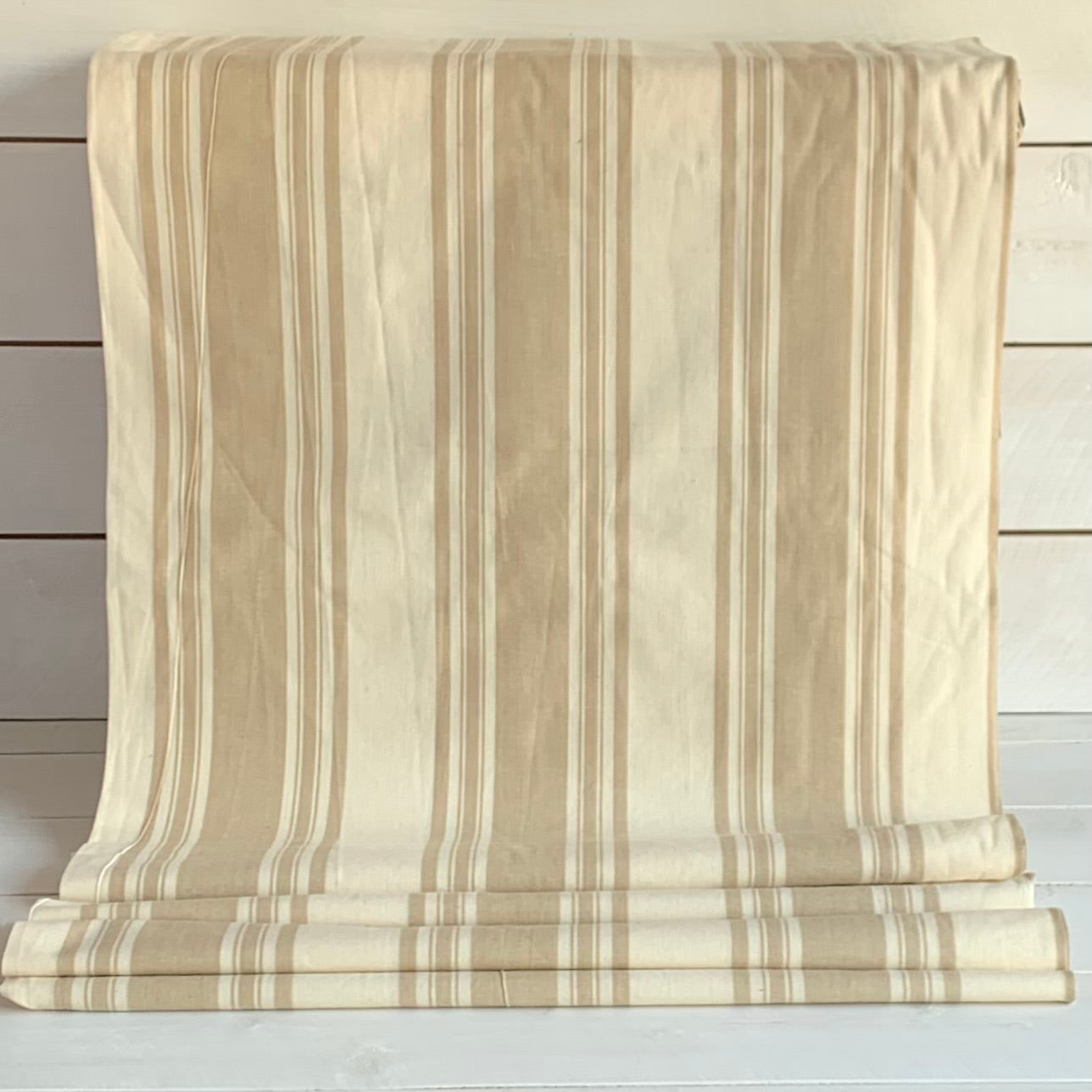 Tan and Cream Stripe - Homespun Fabric